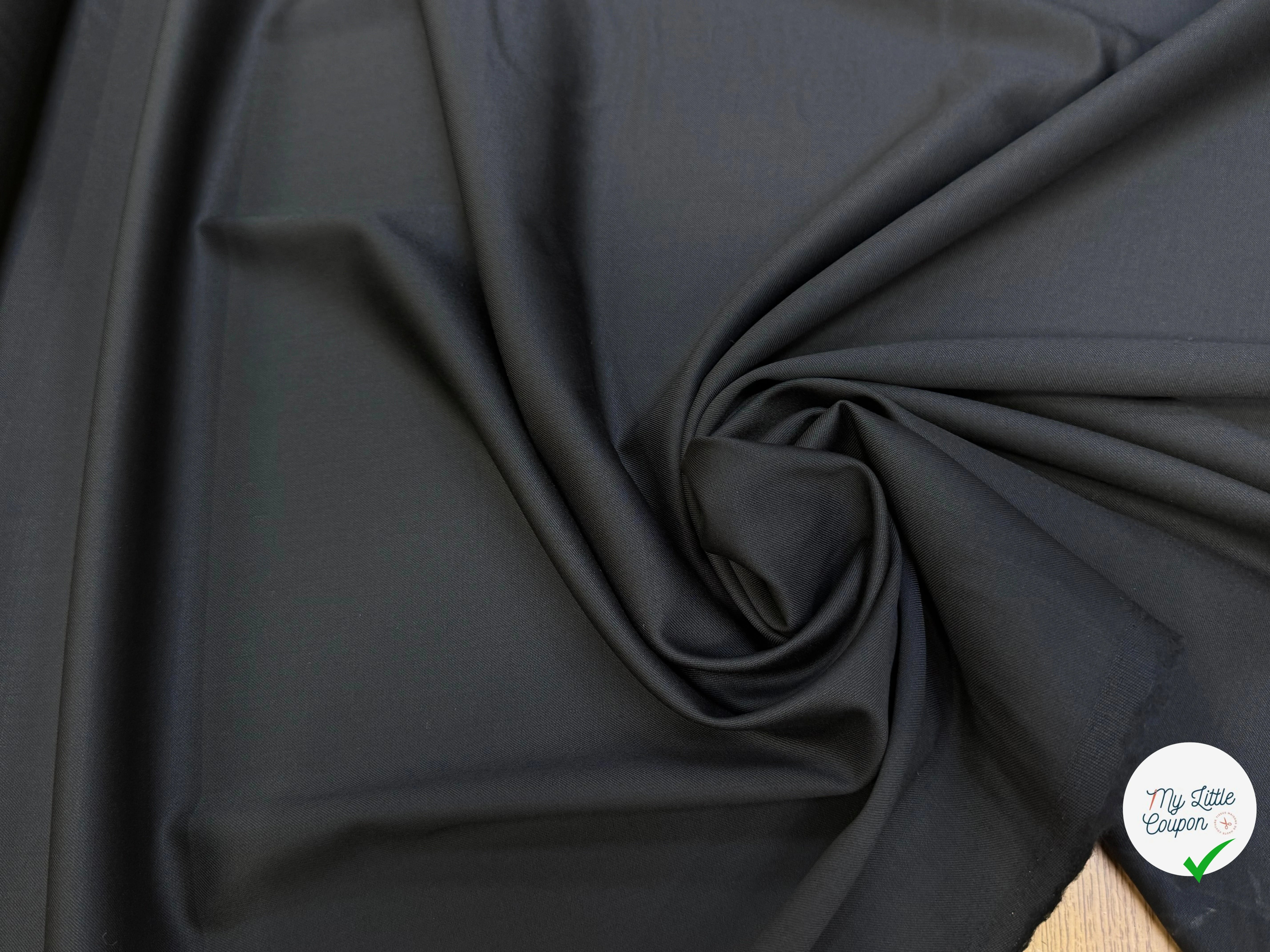 (Chute) DRAPERIE DE LAINE RICHE SUPER 100'S NOIR - My Little Coupon