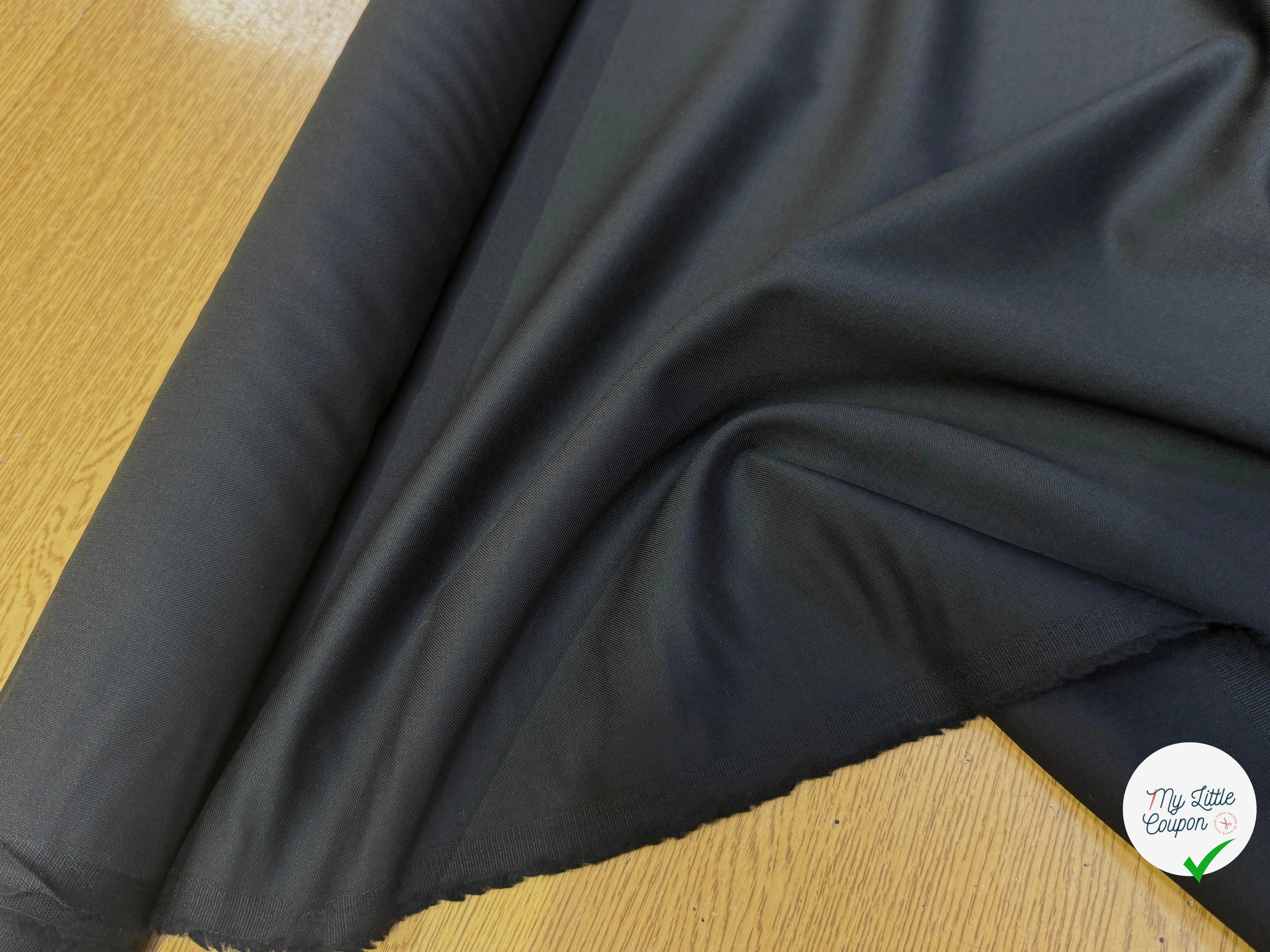 (Chute) DRAPERIE DE LAINE RICHE SUPER 100'S NOIR - My Little Coupon