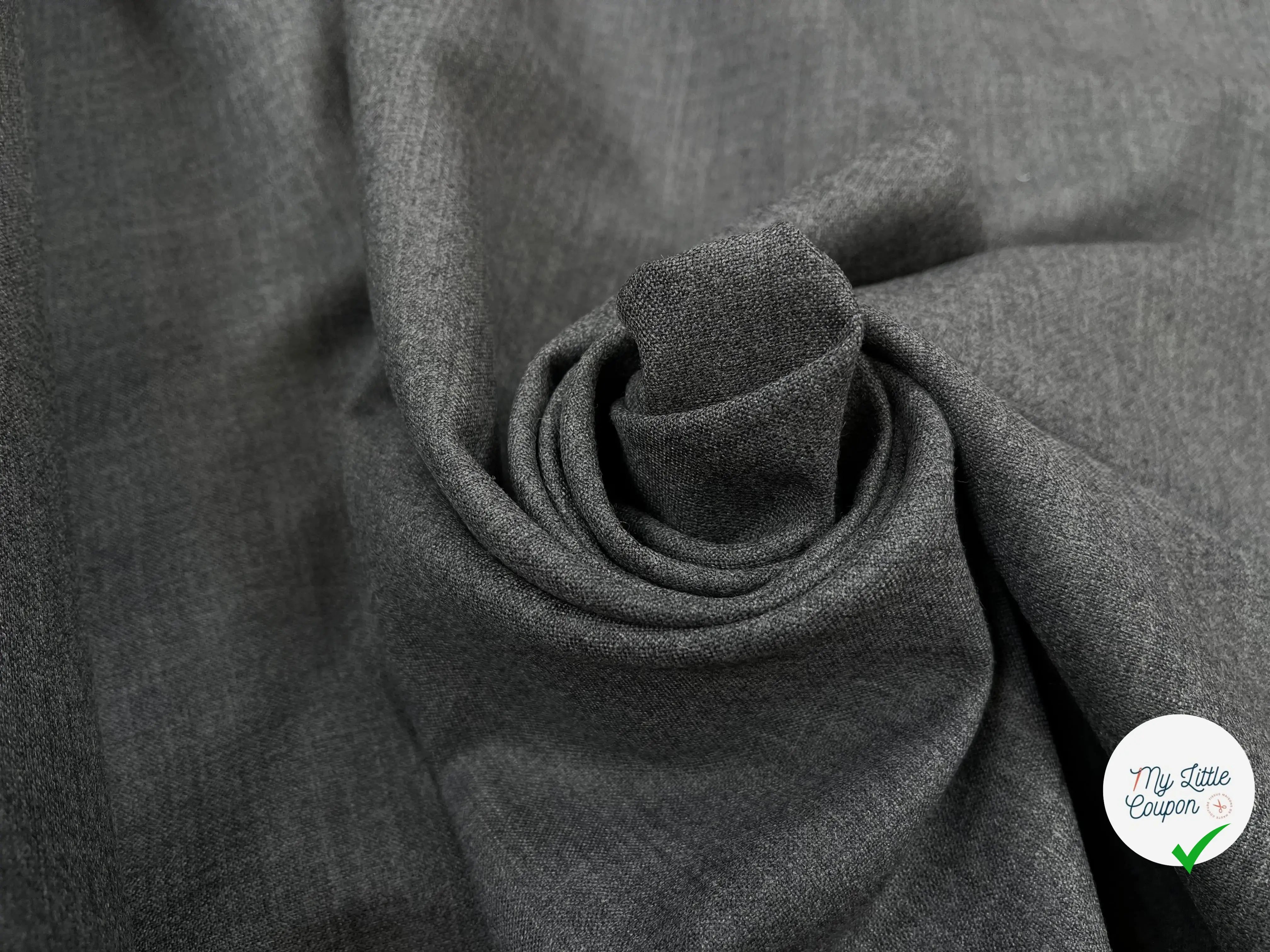 DRAPERIE DE LAINE STRETCH GRIS CHINÉ - My Little Coupon