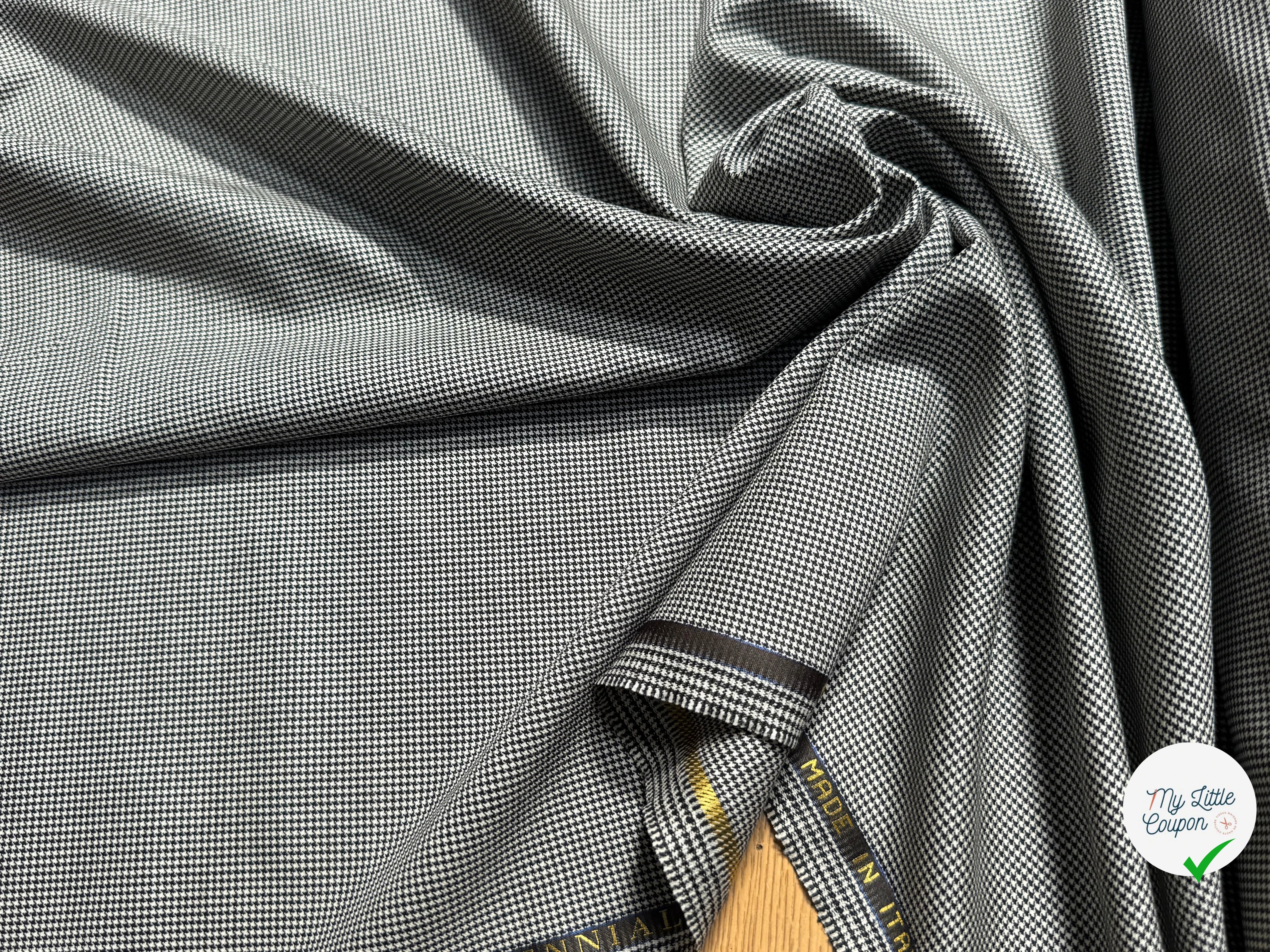 (Chute) DRAPERIE DE LAINE SUPER 110'S MADE IN ITALY PIED POULE TRÈS ÉLÉGANT - My Little Coupon