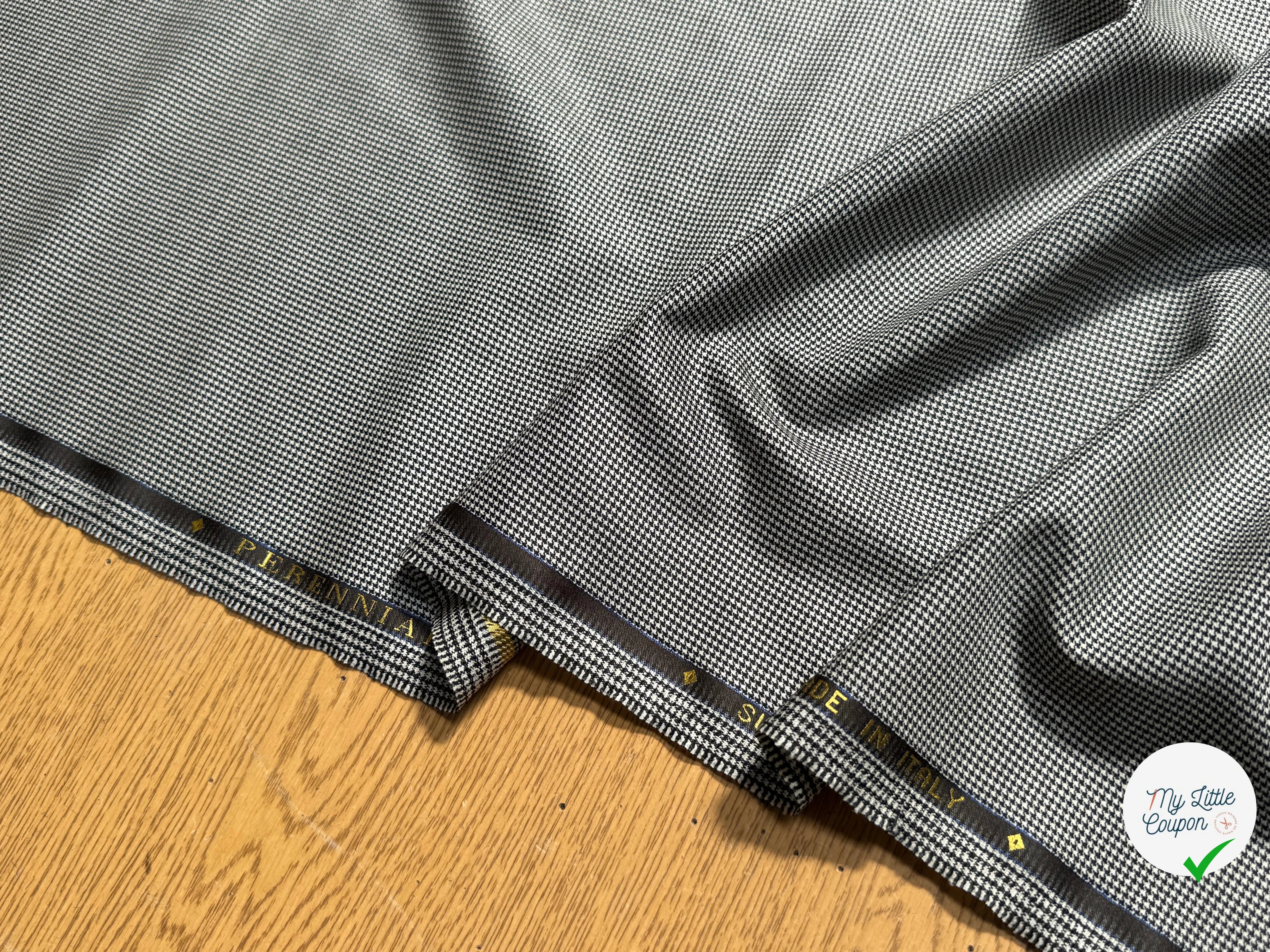 (Chute) DRAPERIE DE LAINE SUPER 110'S MADE IN ITALY PIED POULE TRÈS ÉLÉGANT - My Little Coupon