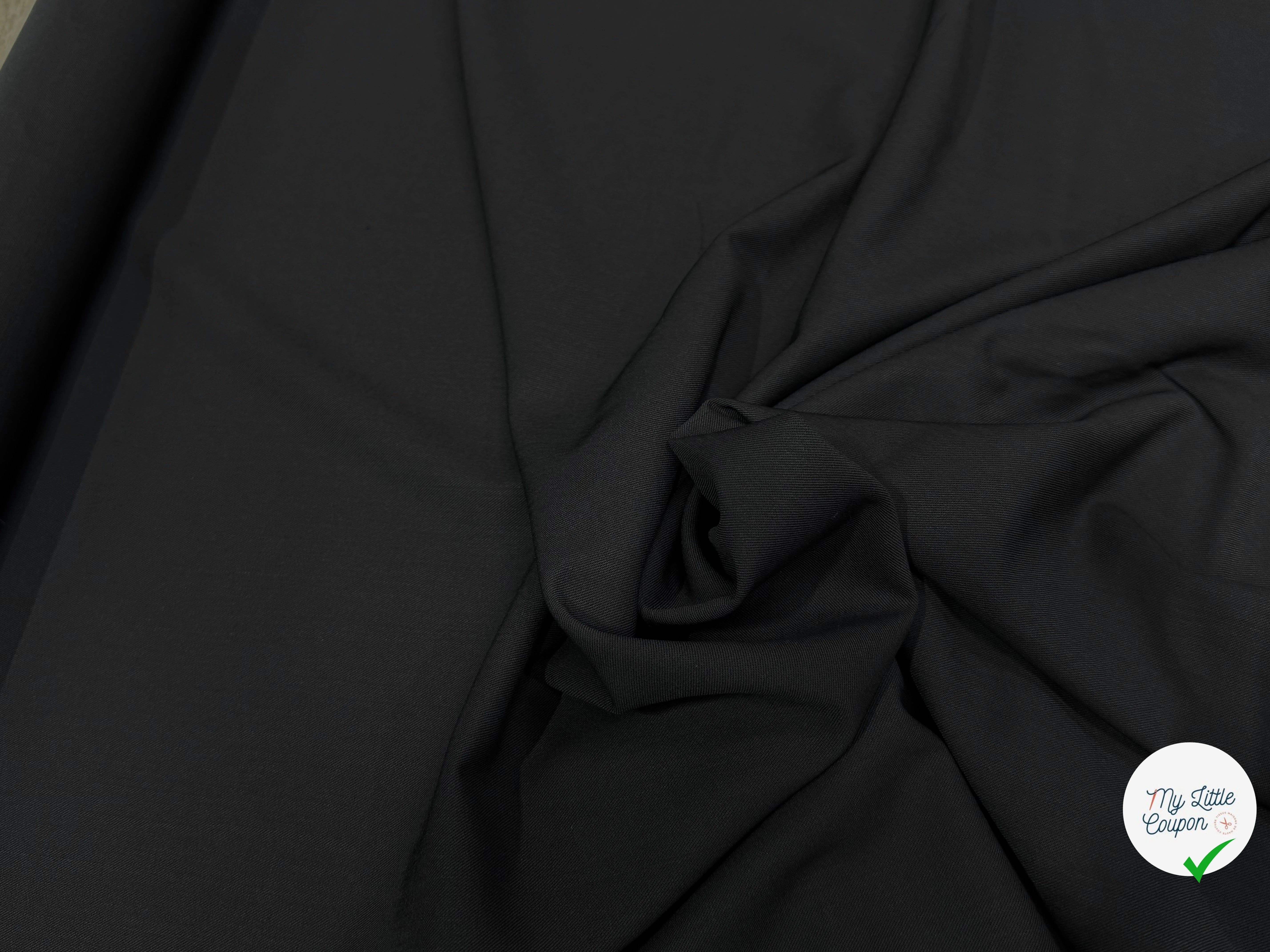 (Chute) DRAPERIE DE LAINE TOMBÉ ÉLÉGANT NOIR STRETCH - My Little Coupon