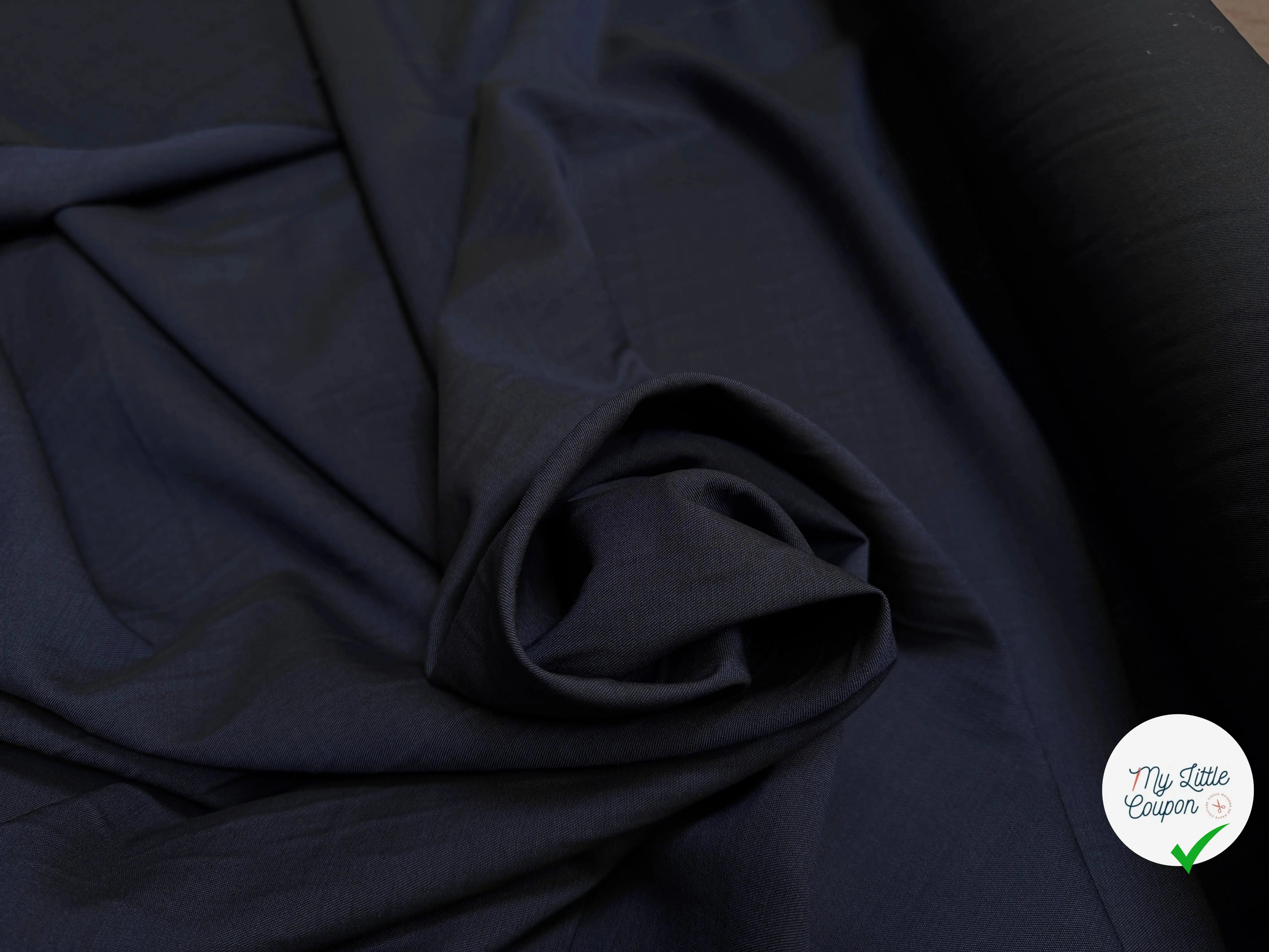 DRAPERIE ITALIENNE LAINE BLEU MARINE MARZOTTO - My Little Coupon