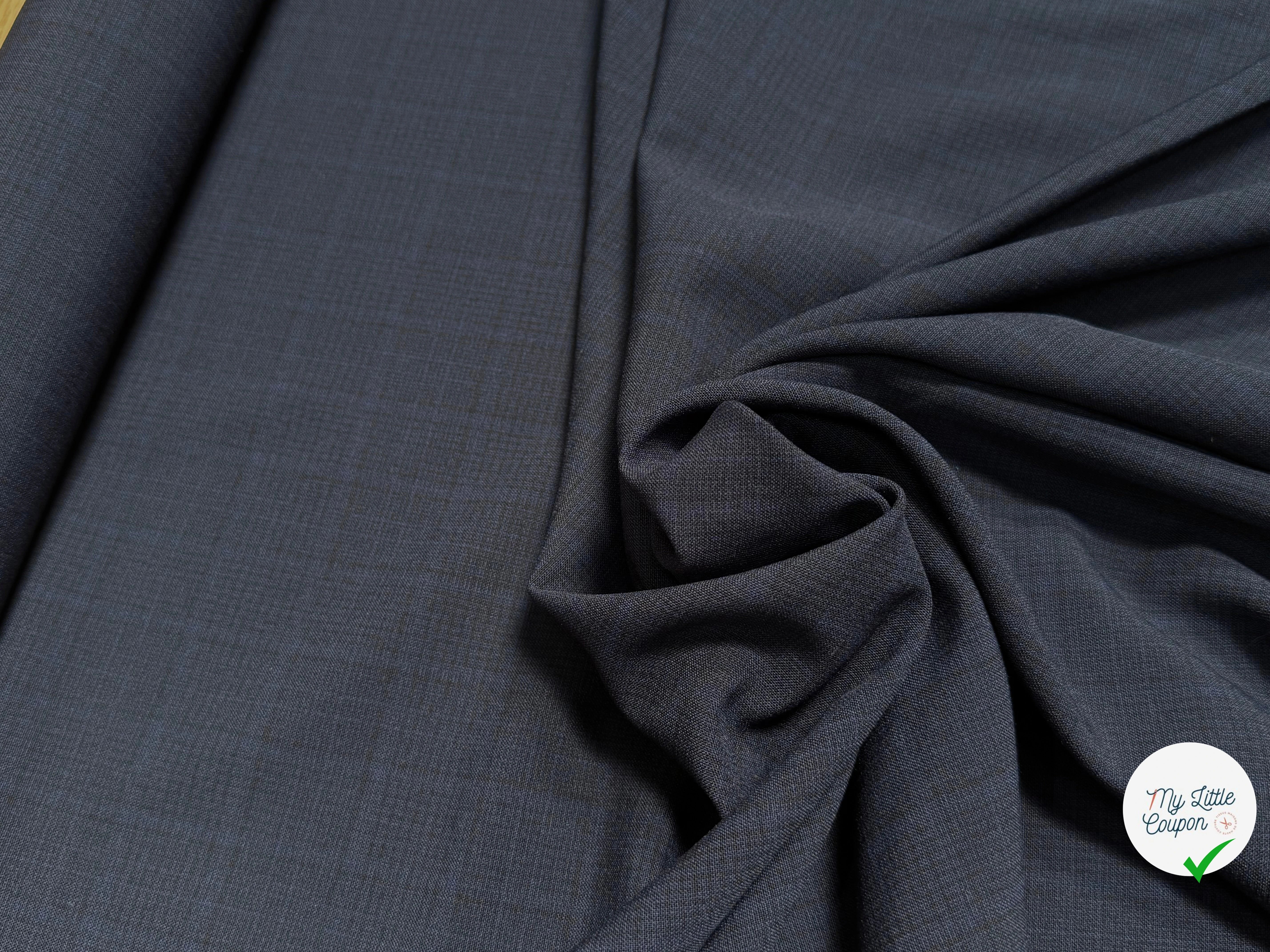 (Chute) DRAPERIE POLYVISCOSE À CARREAUX ÉLÉGANT BLEU NOIR - My Little Coupon