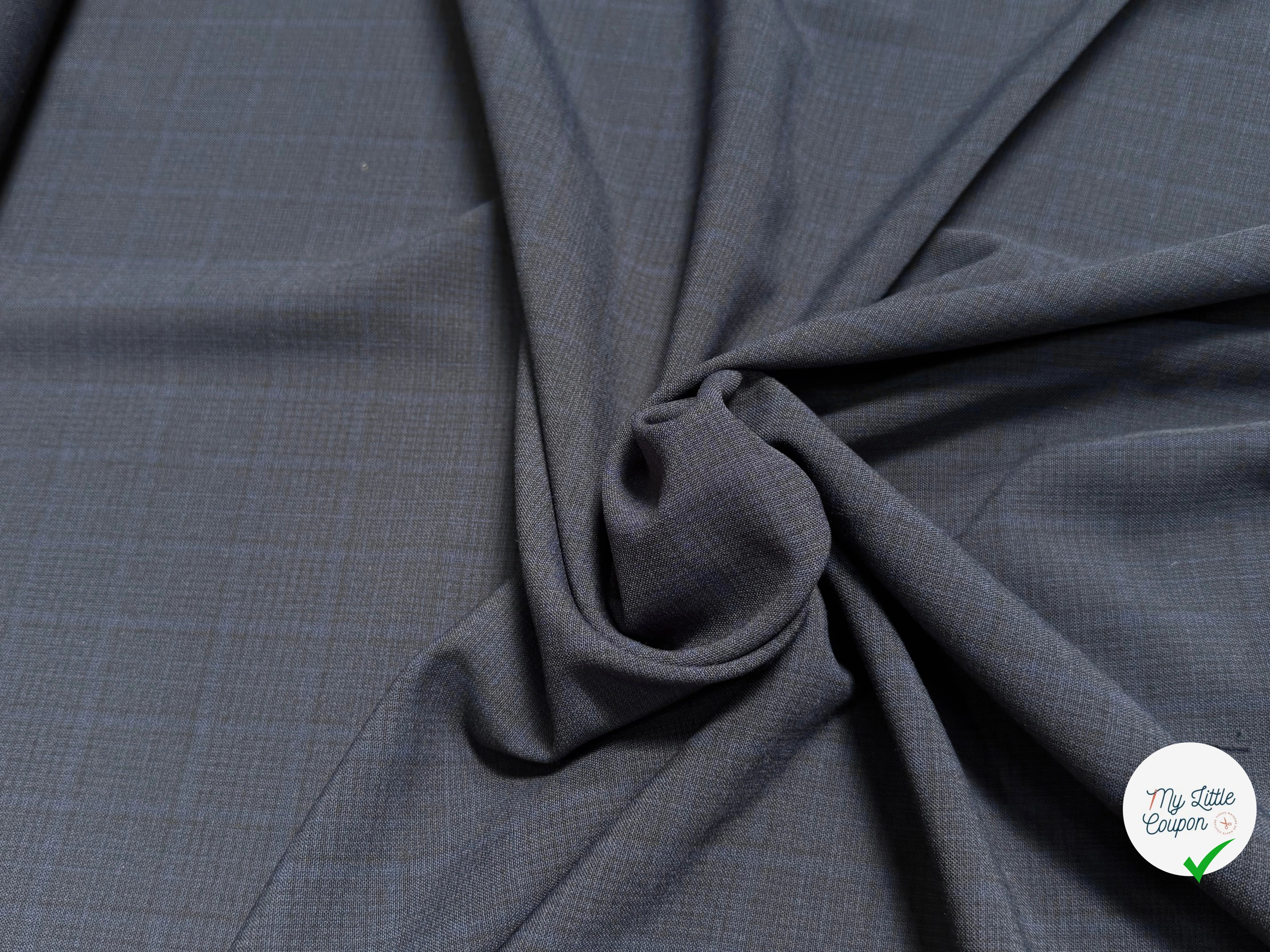 (Chute) DRAPERIE POLYVISCOSE À CARREAUX ÉLÉGANT BLEU NOIR - My Little Coupon