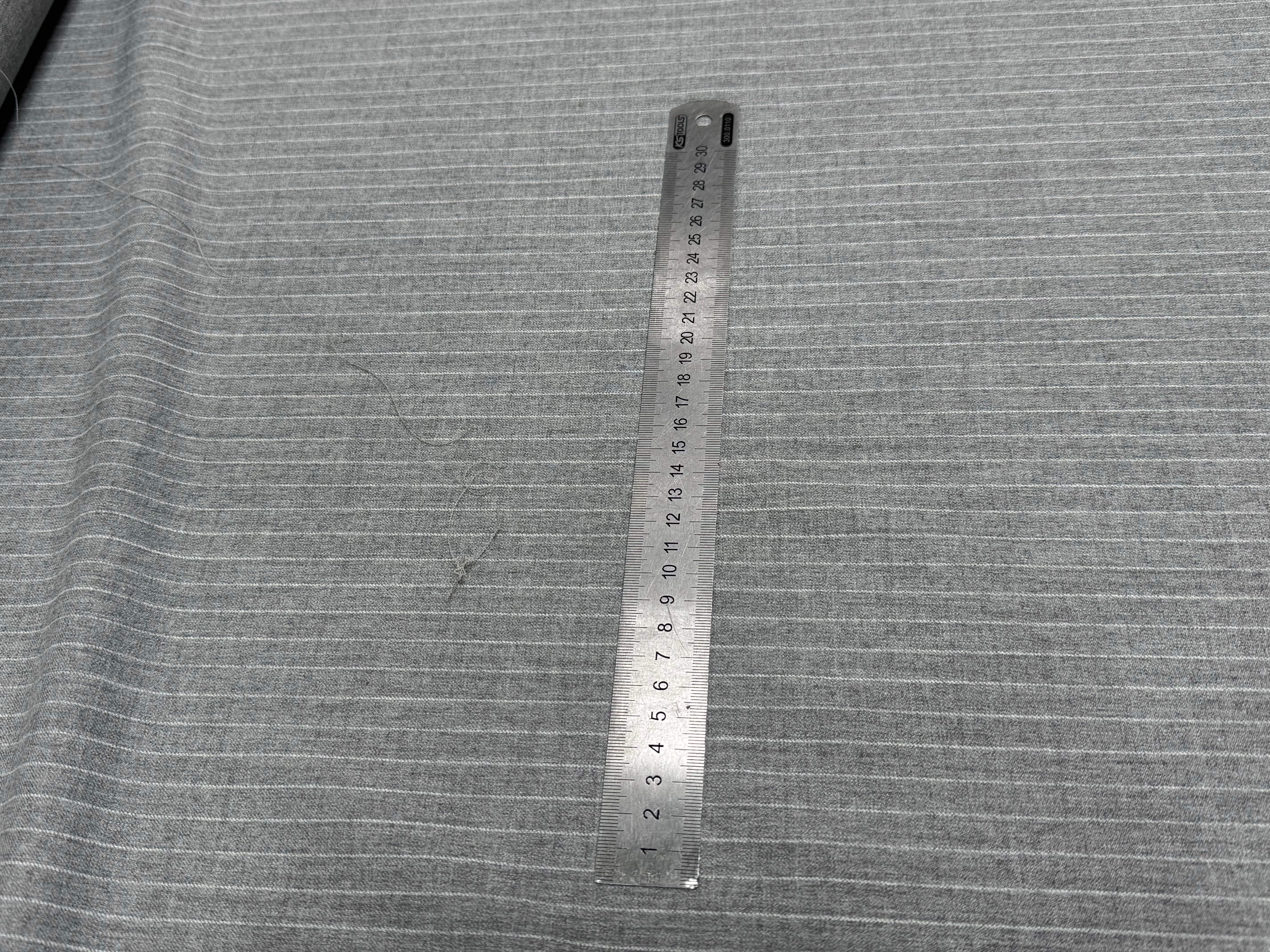 DRAPERIE POLYVISCOSE LAINE STRETCH GRIS RAYÉ - My Little Coupon