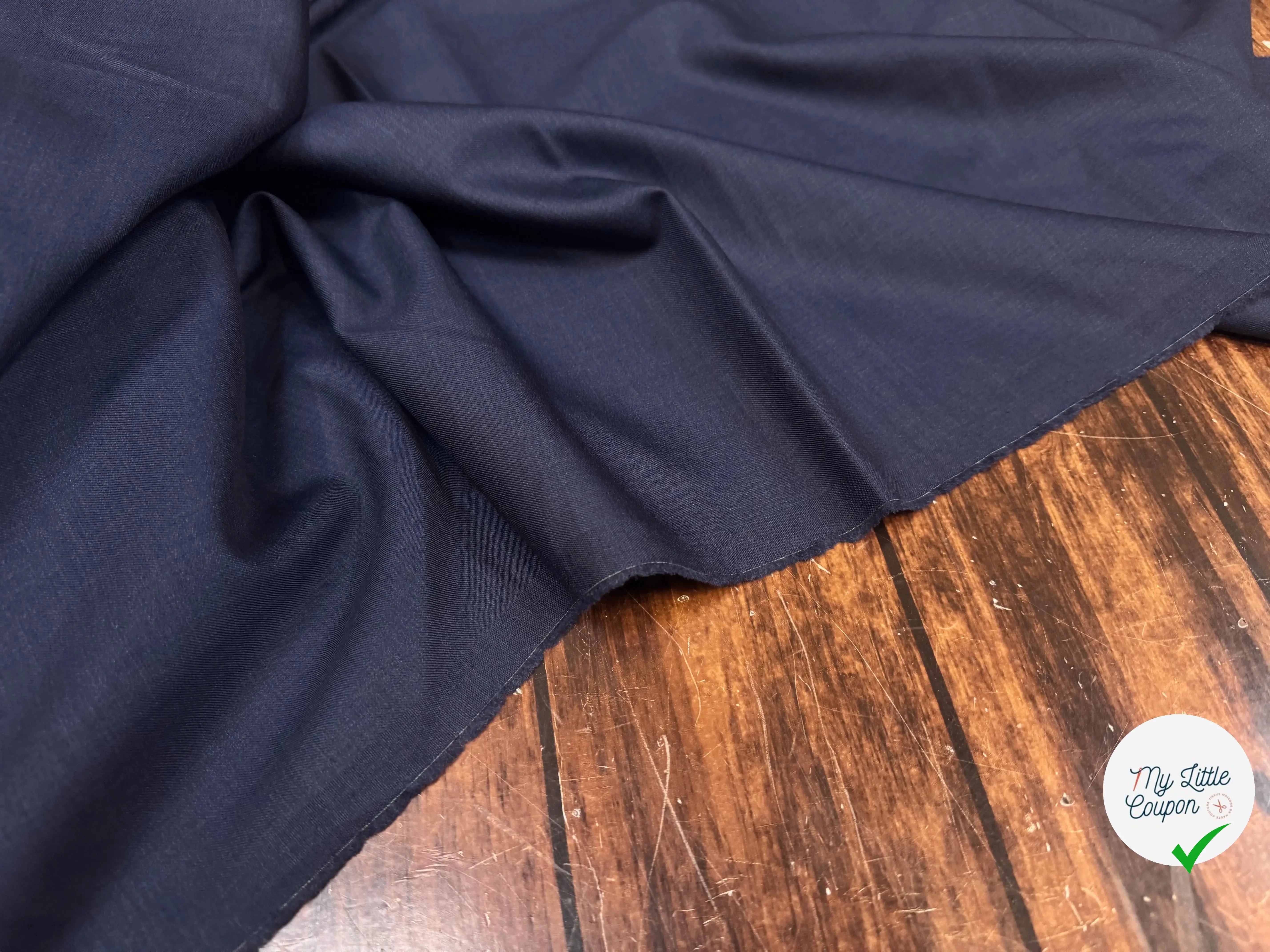 DRAPERIE VITALE BARBERIS 100% LAINE BLEU PROFOND - My Little Coupon
