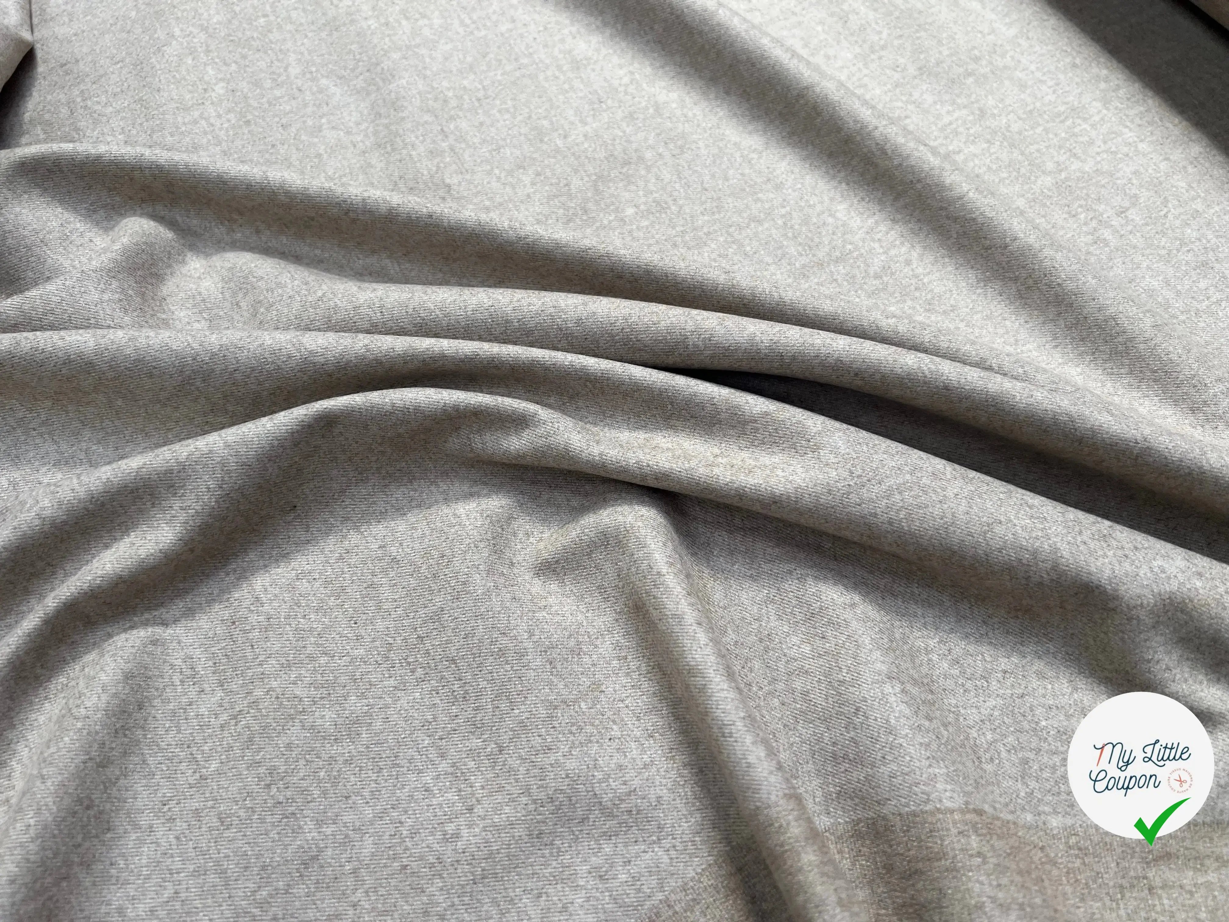 FLANELLE DE COTON SERGÉE MARRON GLACÉ - My Little Coupon