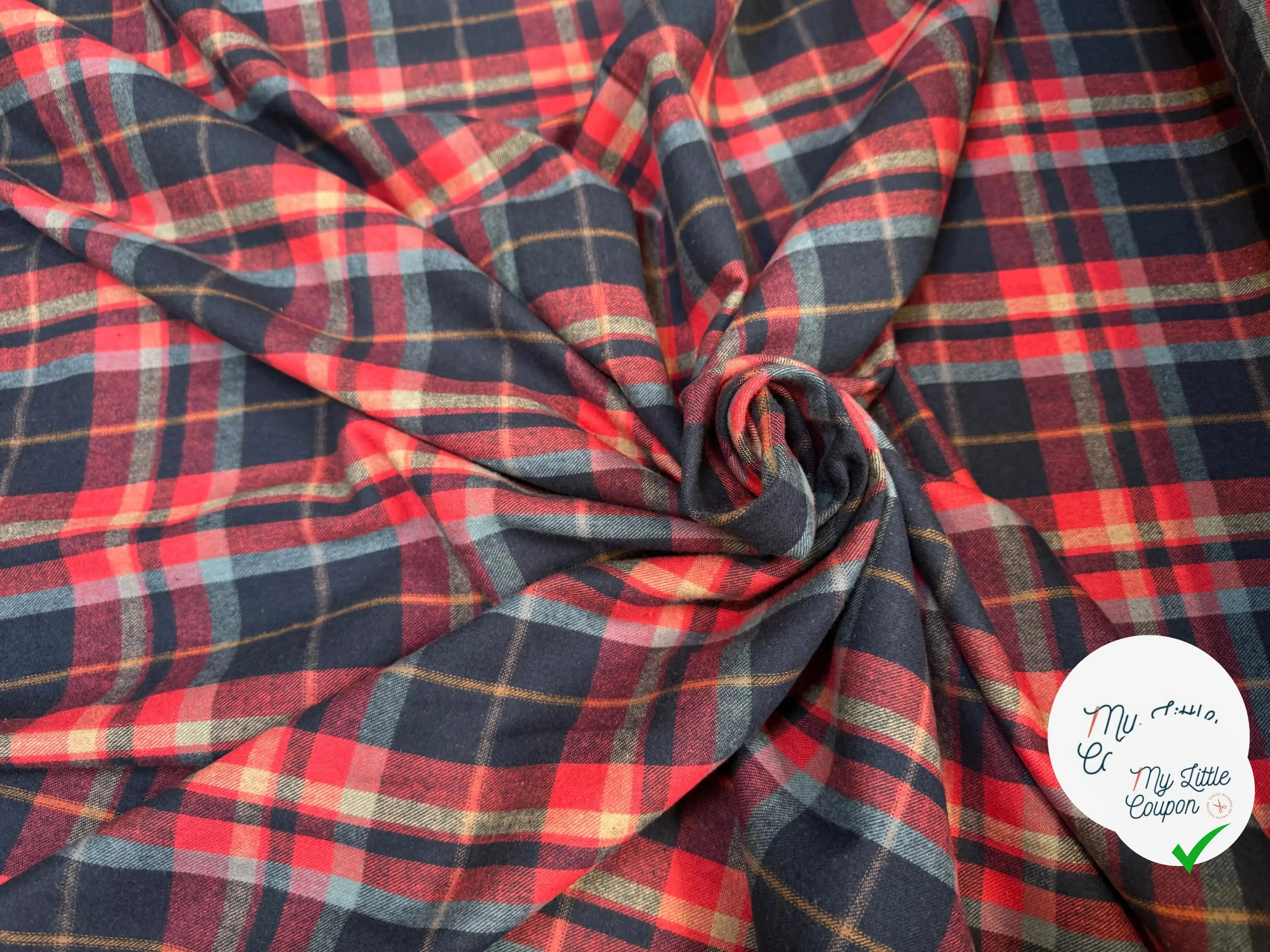 FLANELLE DE COTON ULTRA DOUCE TARTAN - My Little Coupon