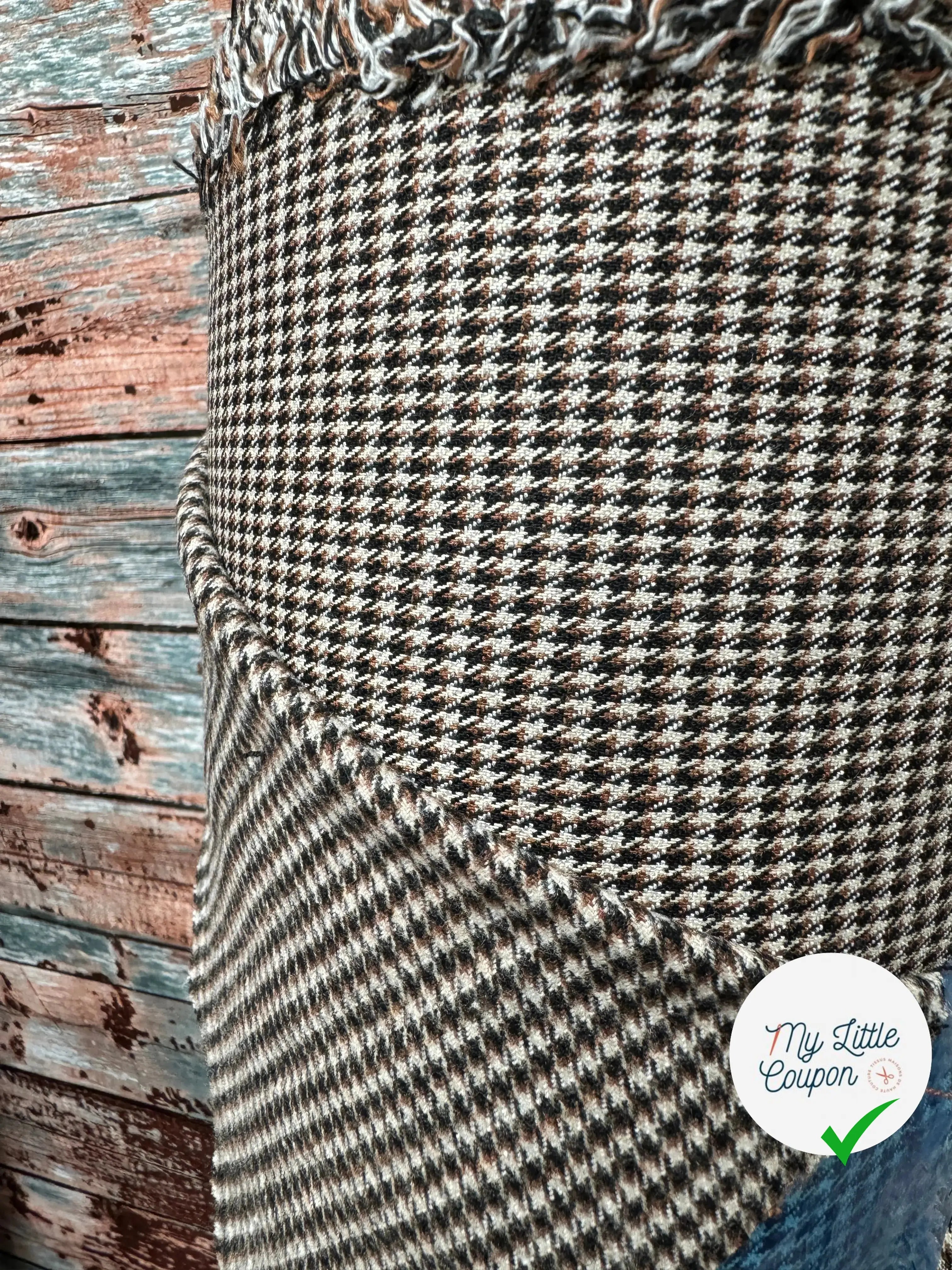 FLANELLE FABRICA SOUPLE ULTRA DOUCE PIED DE POULE CHIC - My Little Coupon