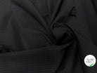GABARDINE DE COTON PEAU DE PÊCHE FOND NOIR LIGNES BLANC - My Little Coupon