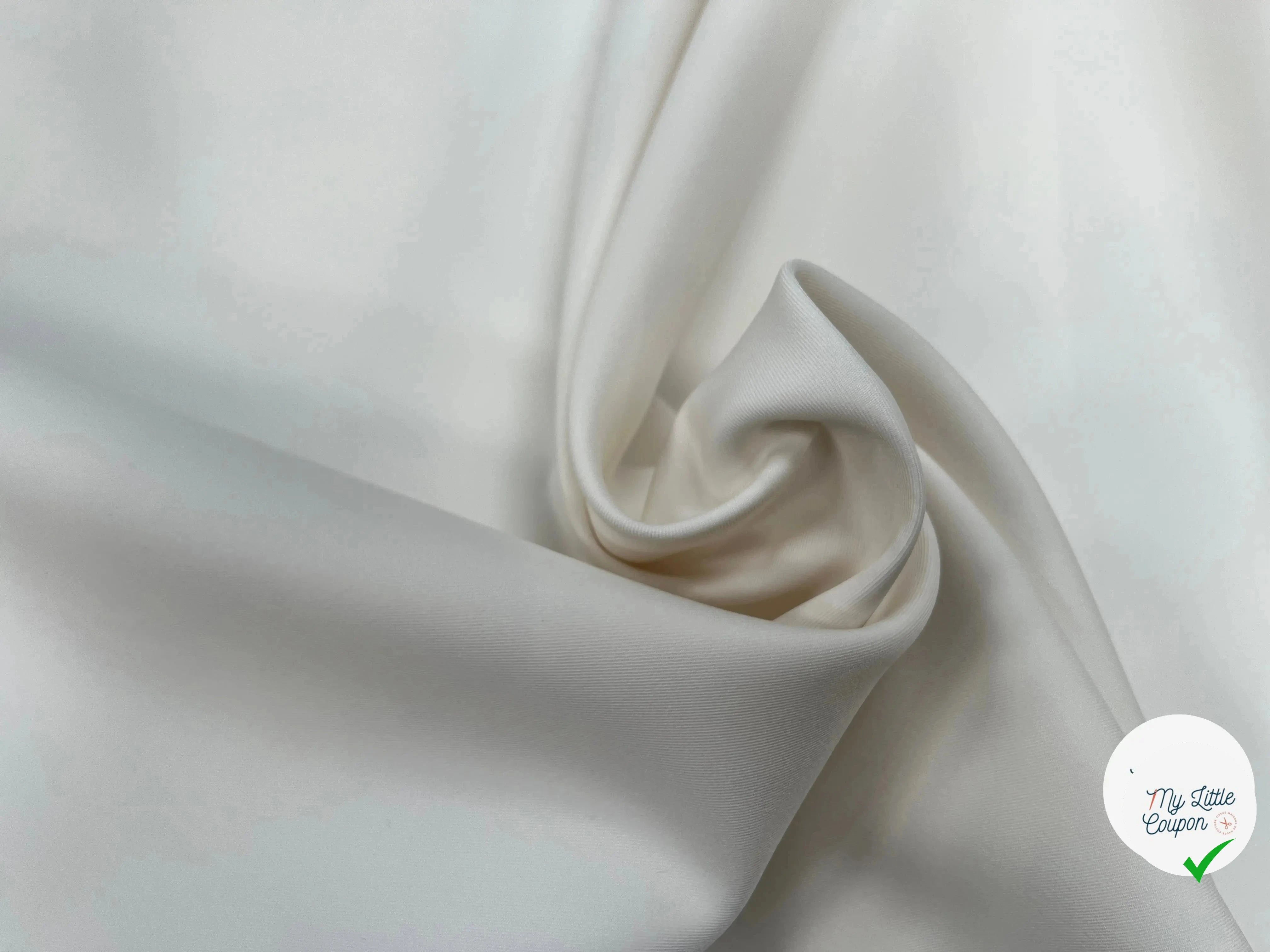 GABARDINE DOUBLE ETTOFE ÉCRUE JAPON - My Little Coupon