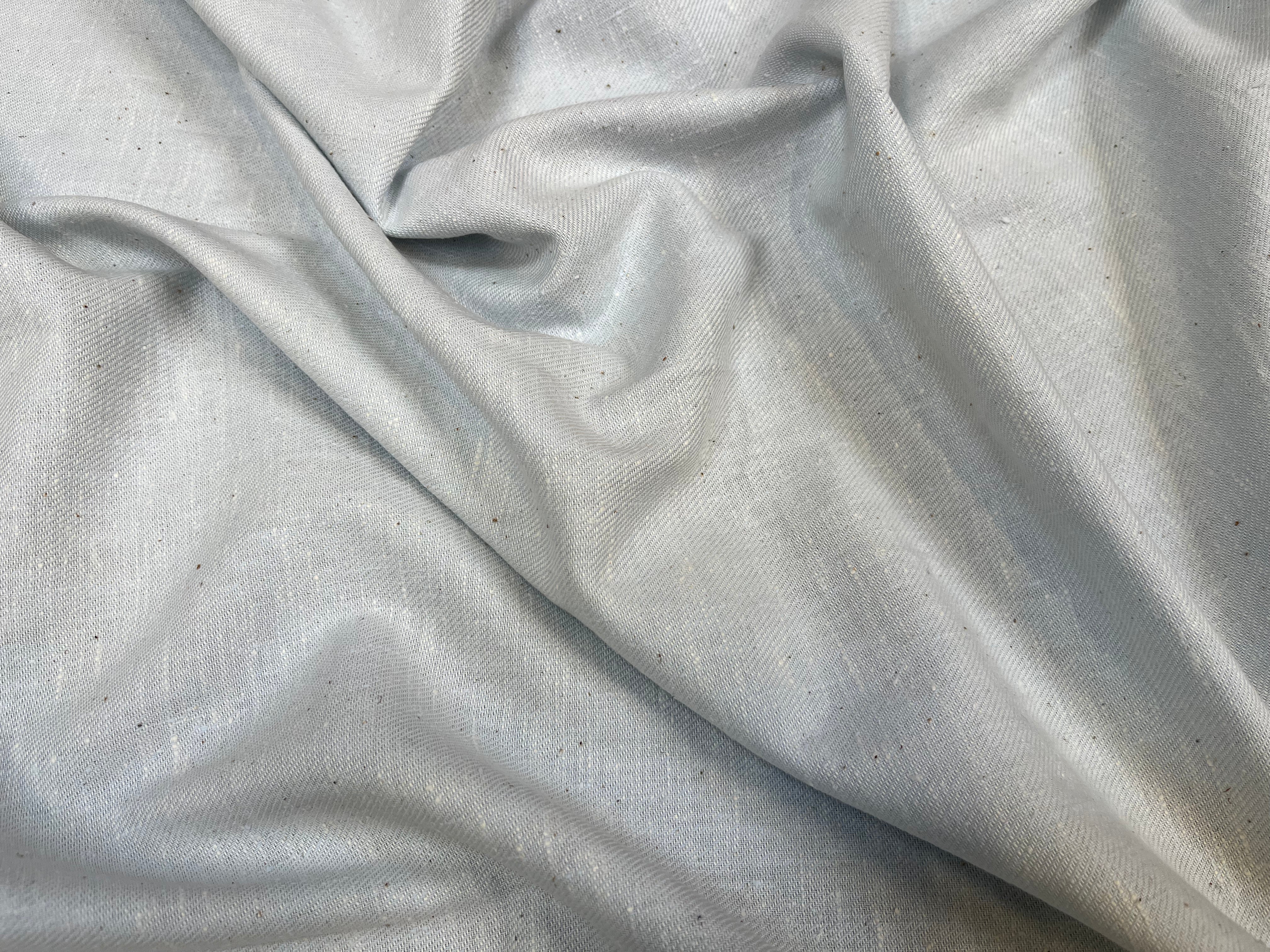 GABARDINE SOUPLE EFFET JEAN DELAVÉ UNI BLEU CLAIR - My Little Coupon