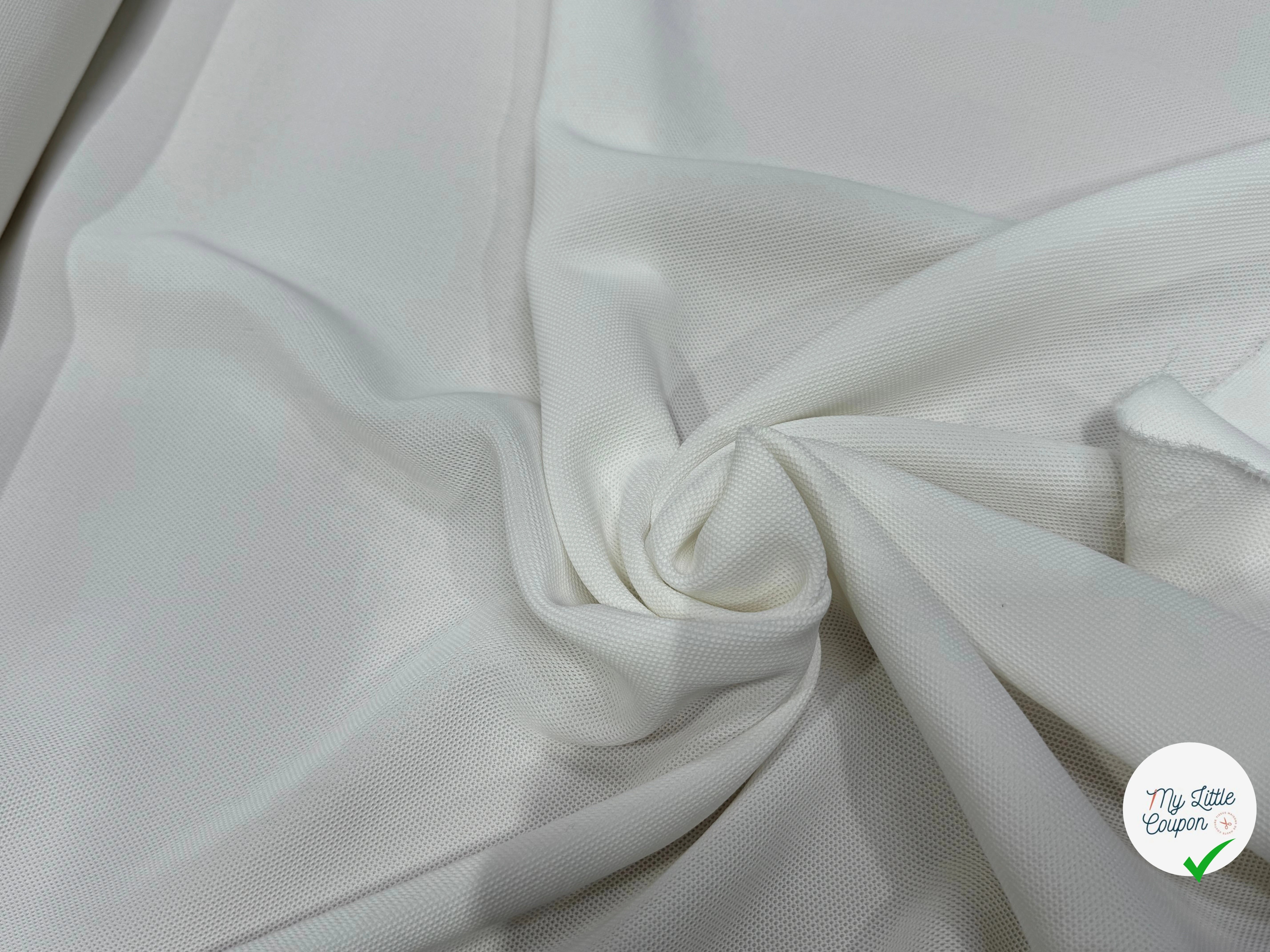(Chute) GABARDINE ULTRA STRETCH 14% VISCOSE ÉCRU TENUE SUBLIME - My Little Coupon