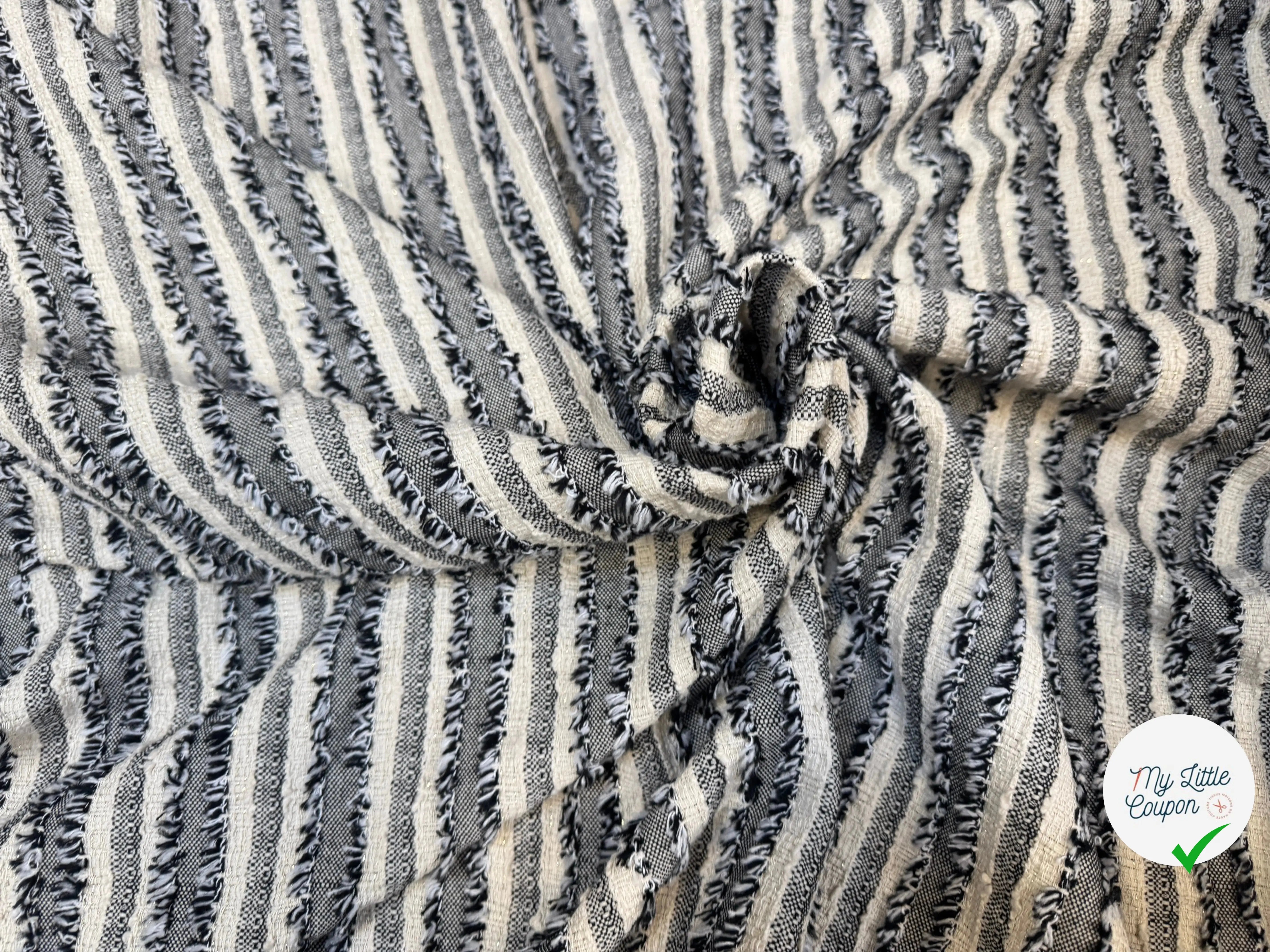 JACQUARD GROSSES RAYURES LUREX - My Little Coupon