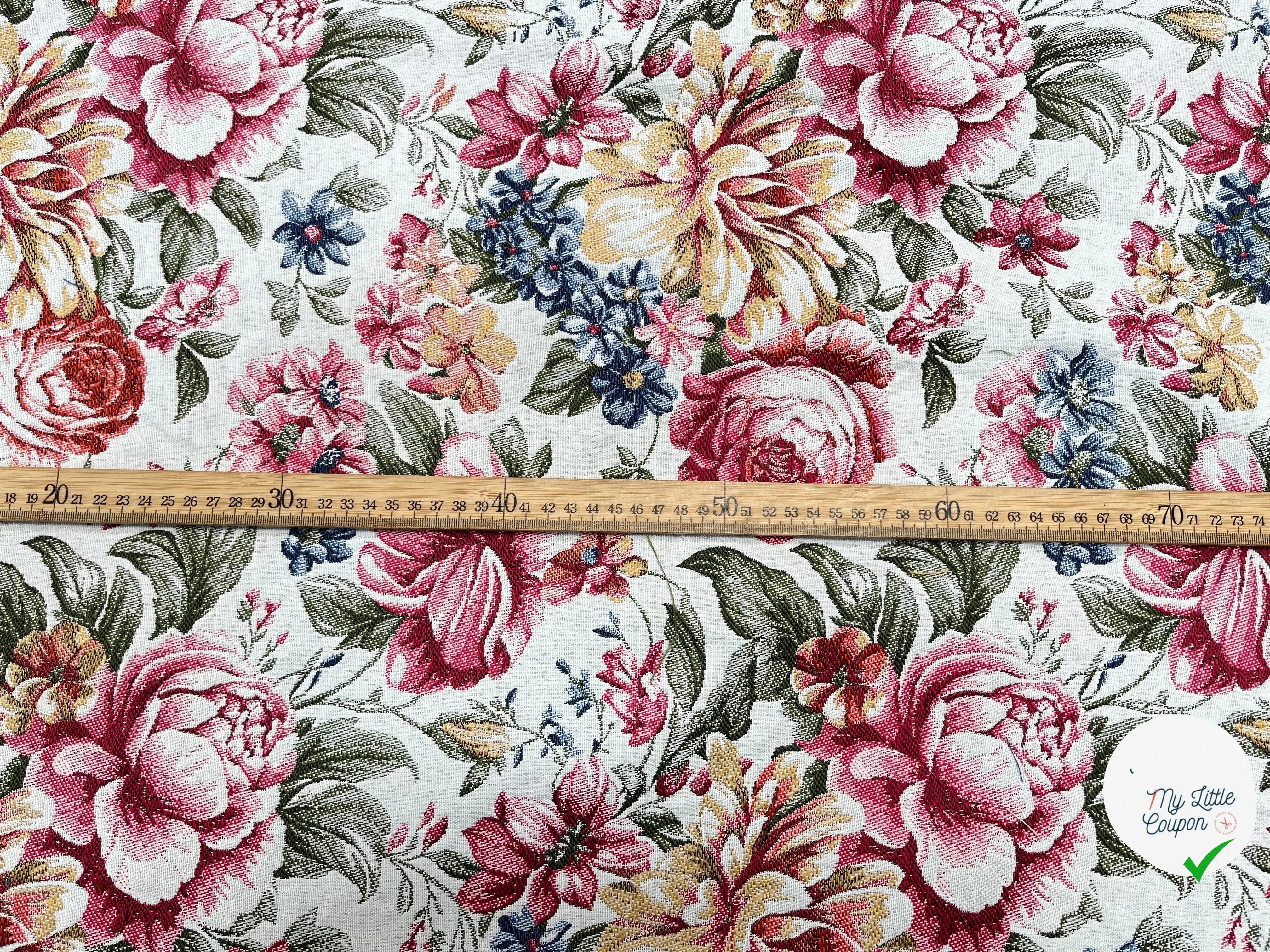 JACQUARD TISSÉ TEINT ALAIS ALLOVER ÉCRU ROSE - My Little Coupon
