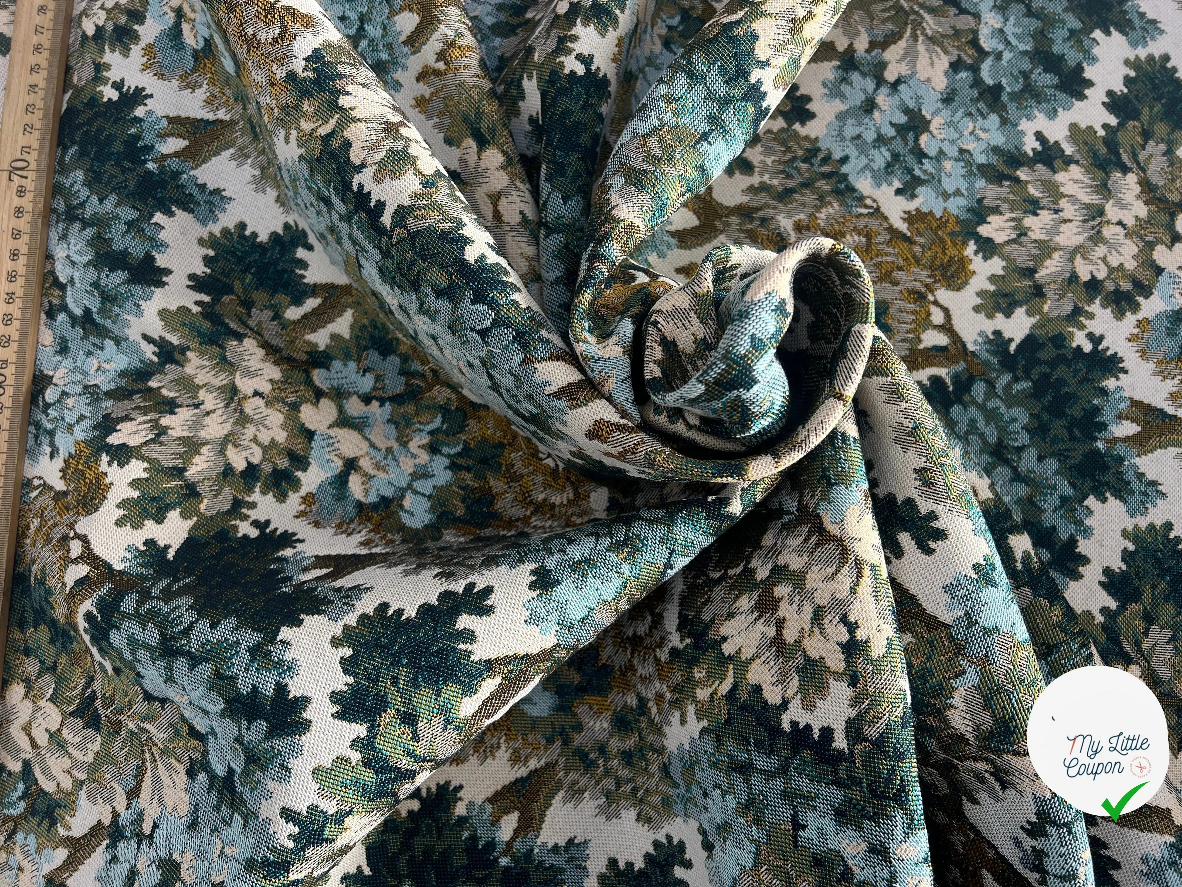 JACQUARD TISSÉ TEINT AUBUSSON ALLOVER ÉMERAUDE - My Little Coupon