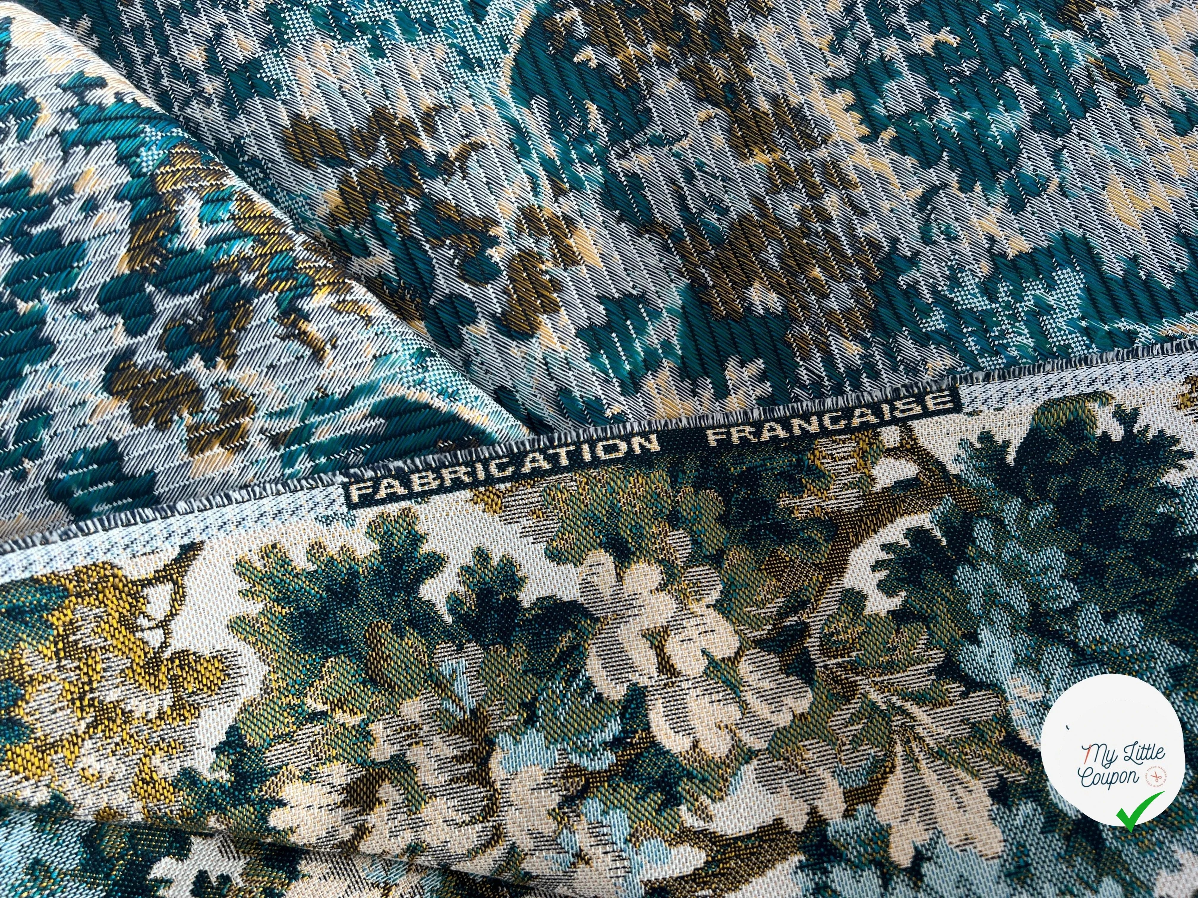 JACQUARD TISSÉ TEINT AUBUSSON ALLOVER ÉMERAUDE - My Little Coupon