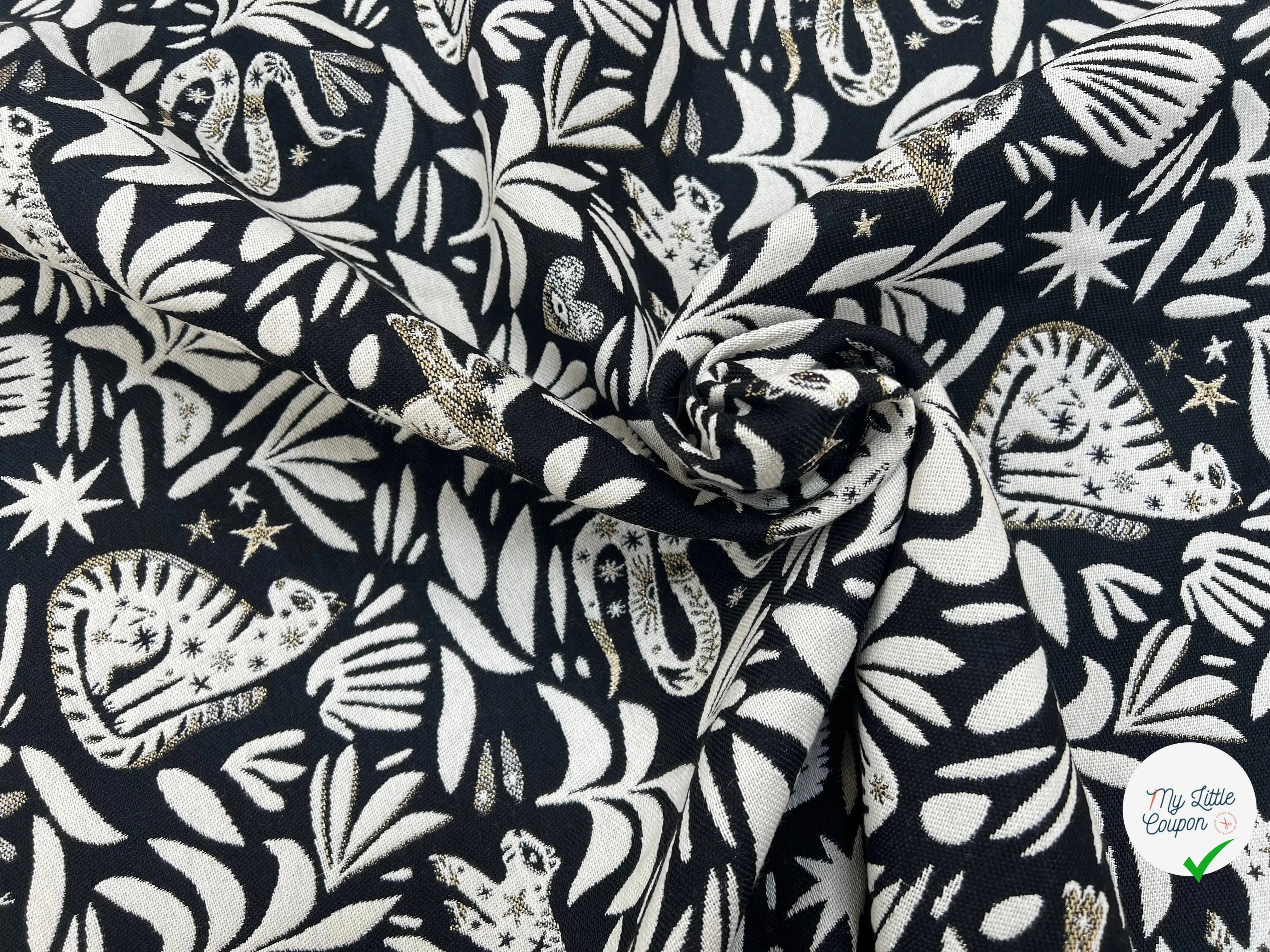 JACQUARD TISSÉ TEINT MYSTIC ALLOVER NOIR - My Little Coupon