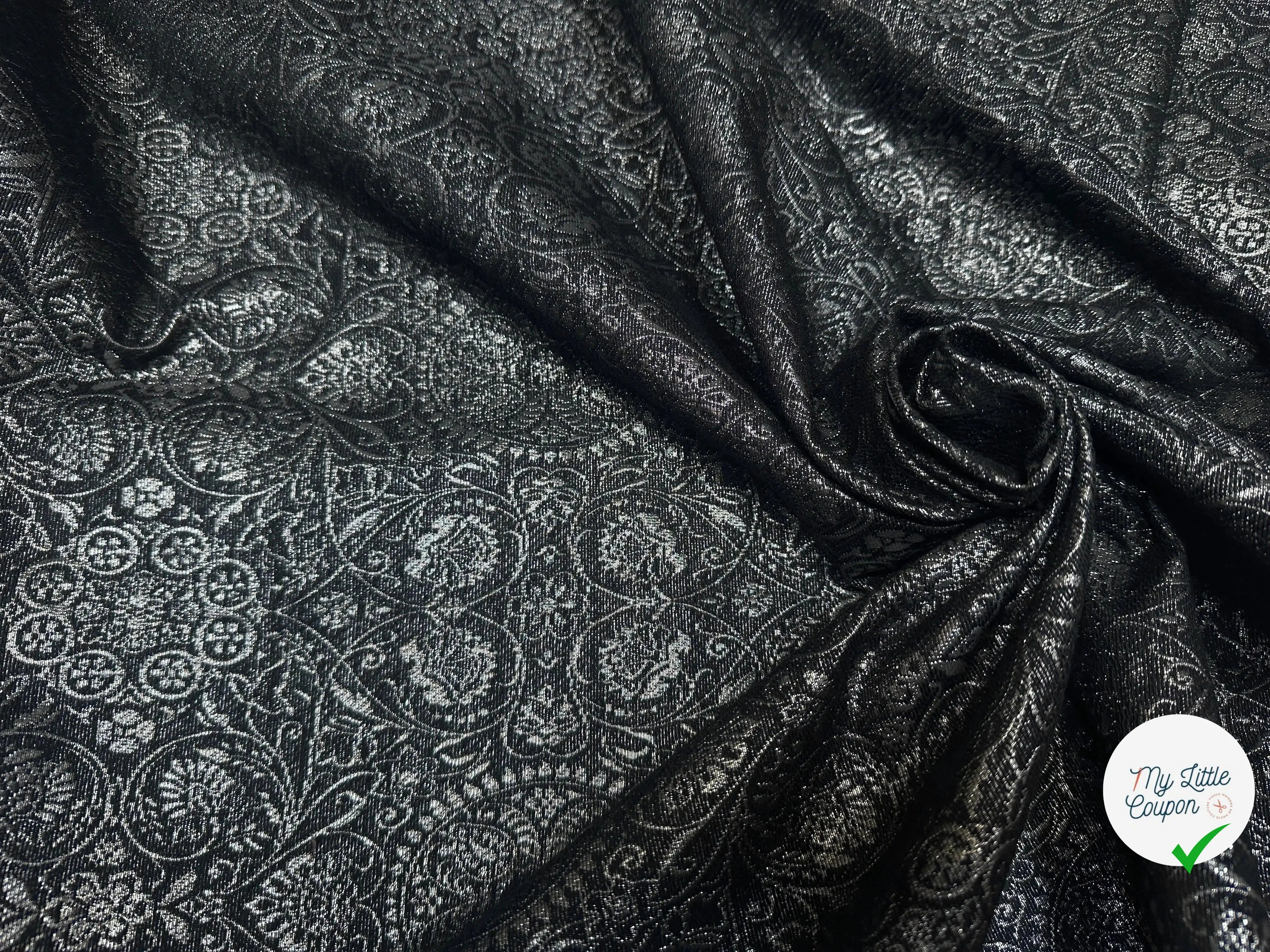 JACQUARD ZONKA NOIR ARGENTÉ - My Little Coupon