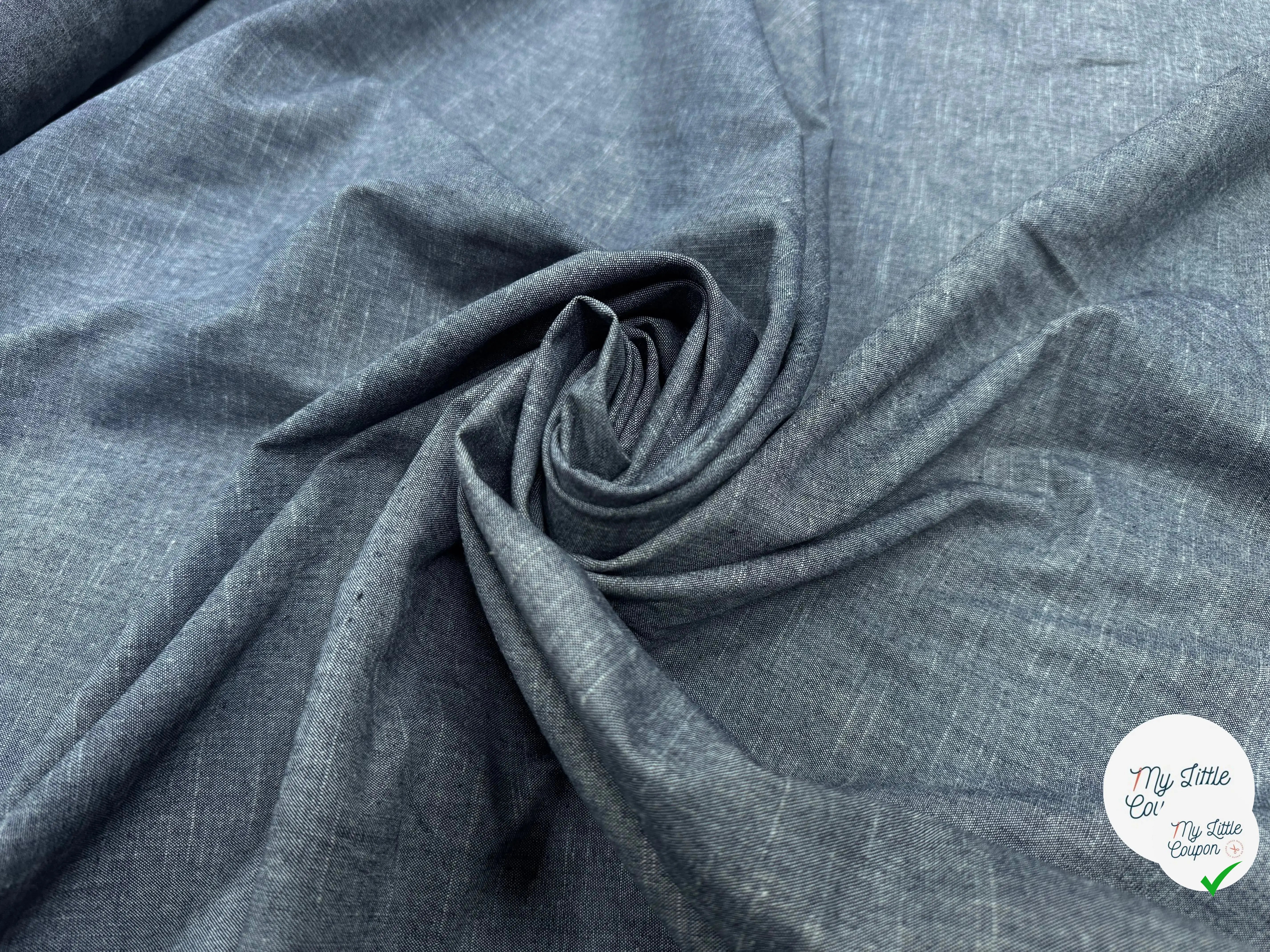 JEAN FIN BLEU GRIS UNI DÉLAVÉ - My Little Coupon