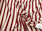 JERSEY DE COTON RAYURES ROUGE PERSAN FOND BEIGE ÉCRU - My Little Coupon - tissu - coudre