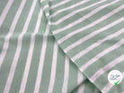 JERSEY DE COTON RAYURES VERT AMANDE FOND NEIGE - My Little Coupon - tissu - coudre