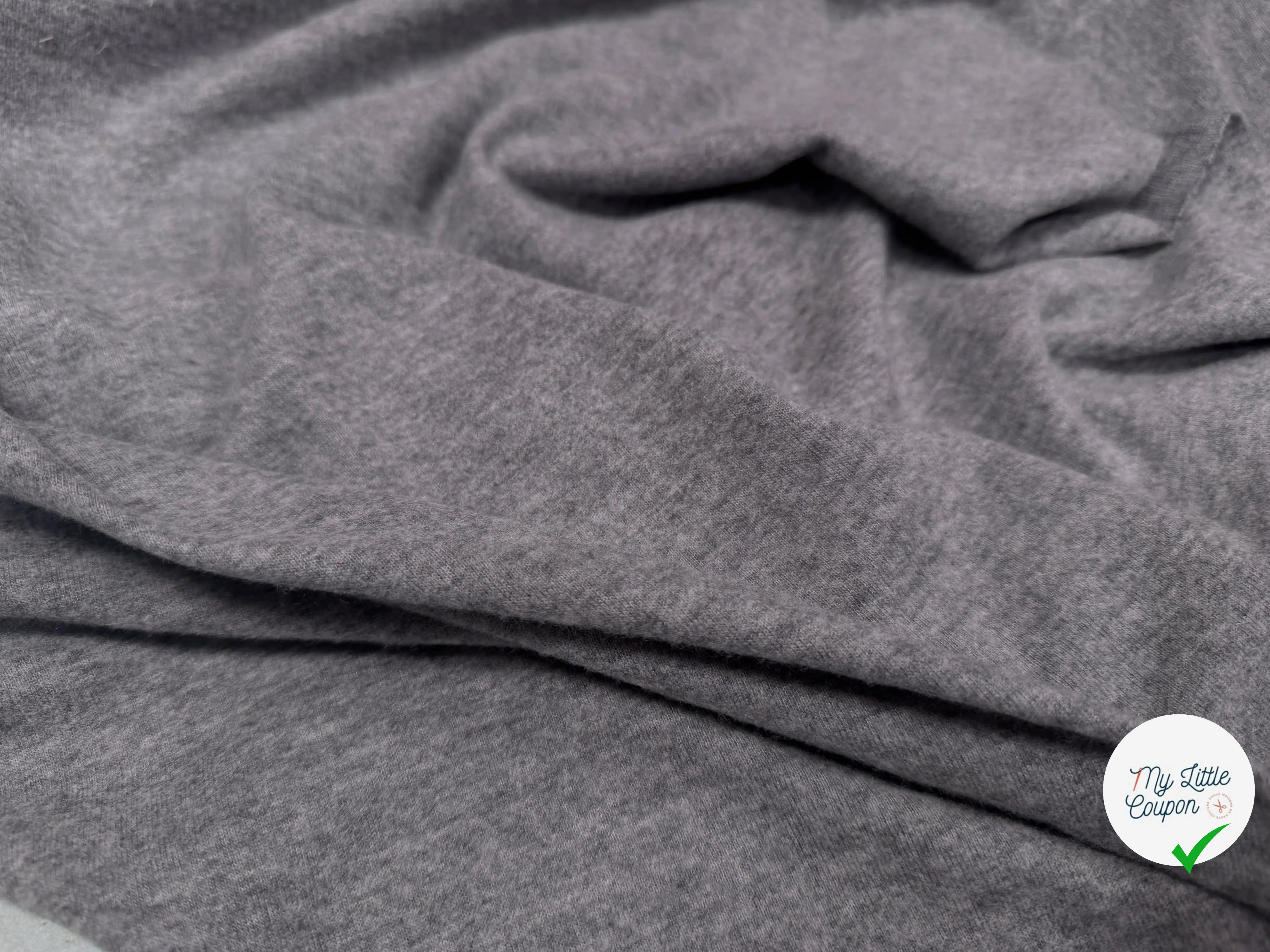 JERSEY DUVETEUX GRIS MOUCHETE - My Little Coupon