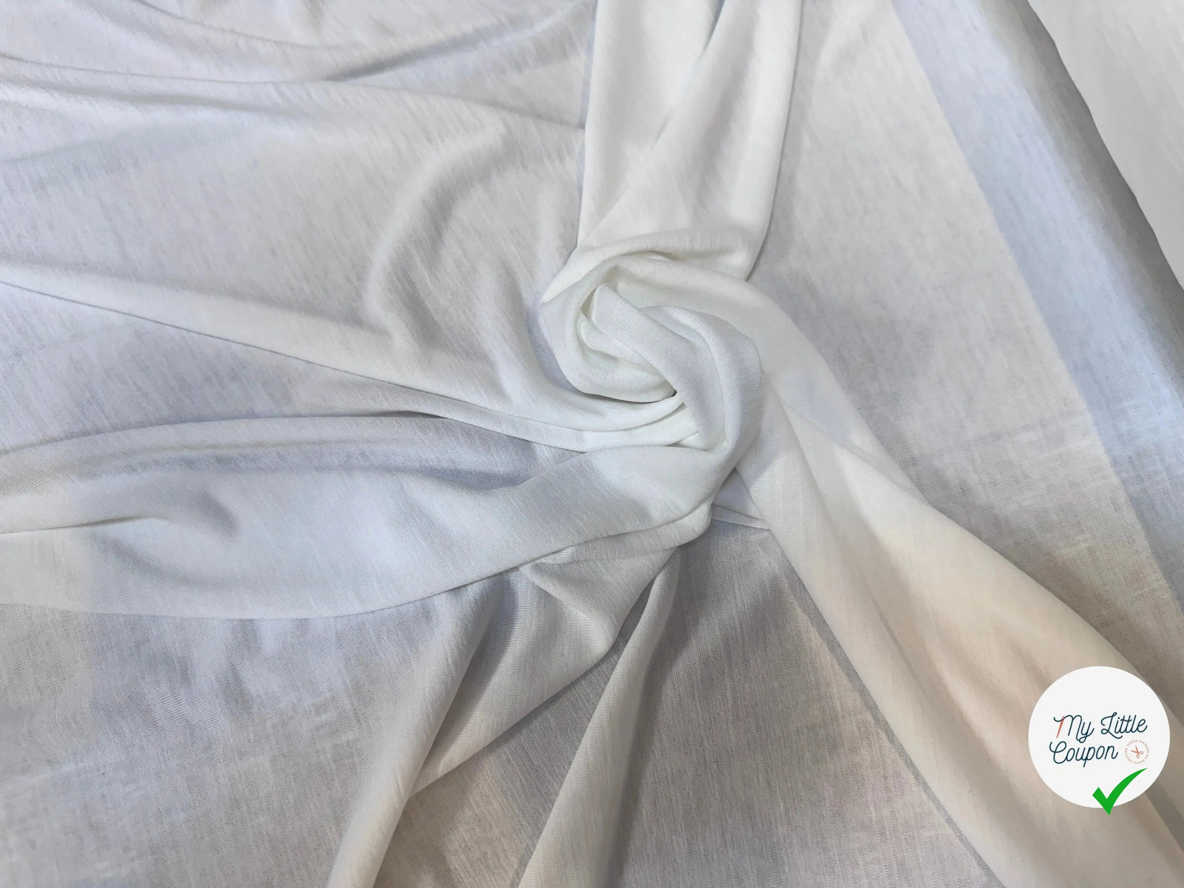 JERSEY JASPÉ FROID BLANC OFF WHITE - My Little Coupon