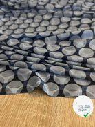 JERSEY VISCOSE CIRCULAIRE GRIS SUR BLEU MLC INTERN