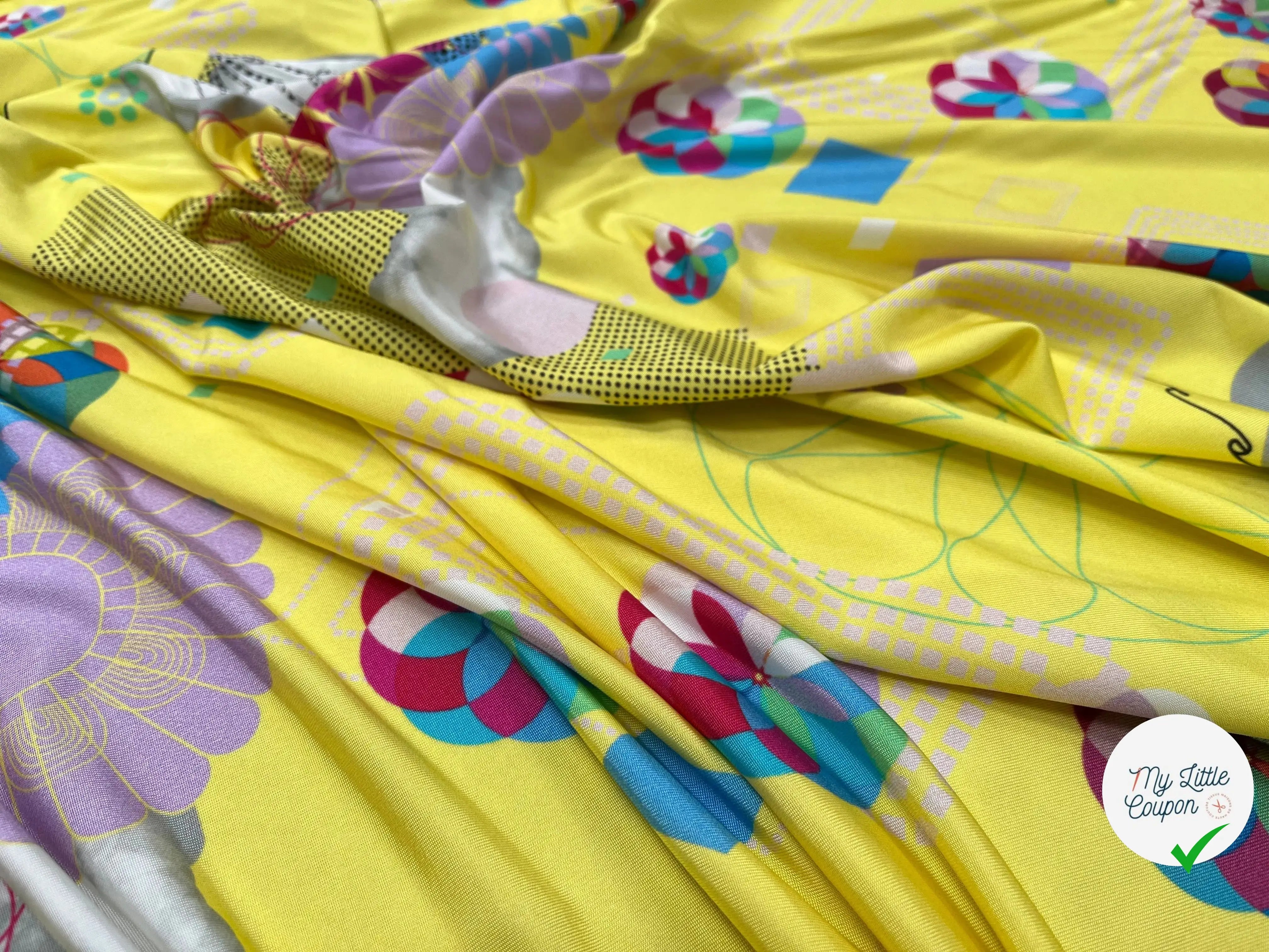 JERSEY VISCOSE FROIDE JAUNE - My Little Coupon