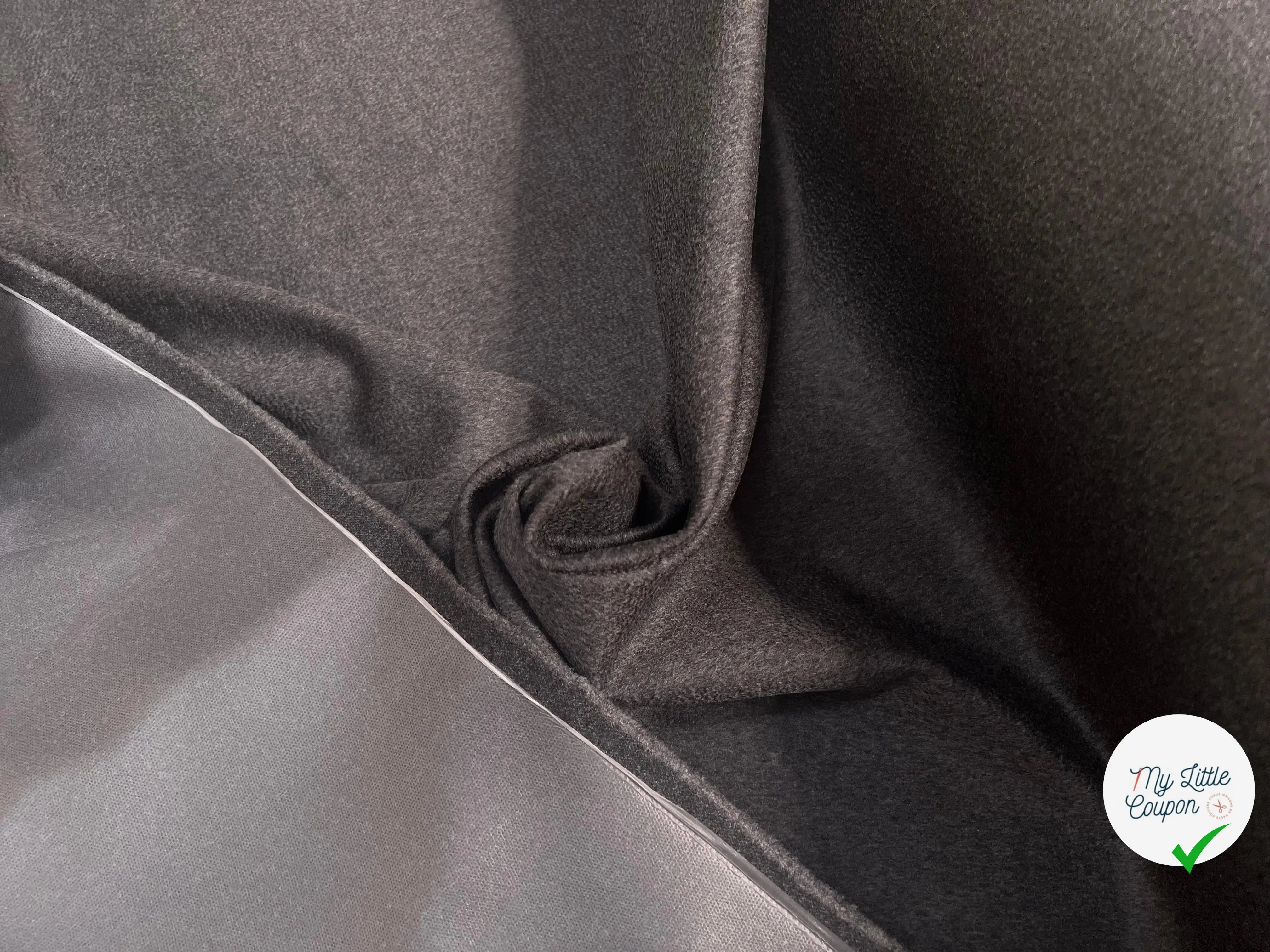 LAINAGE CACHEMIRE THERMOCOLLÉ GRIS ANTHRACITE - My Little Coupon