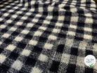 LAINAGE MANTEAU CARREAUX NAVY ET BLANC ASPECT TRICOTE - My Little Coupon