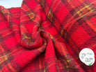 LAINAGE MANTEAUX MOELLEUX ÉCOSSAIS ROUGE - My Little Coupon - tissu - coudre