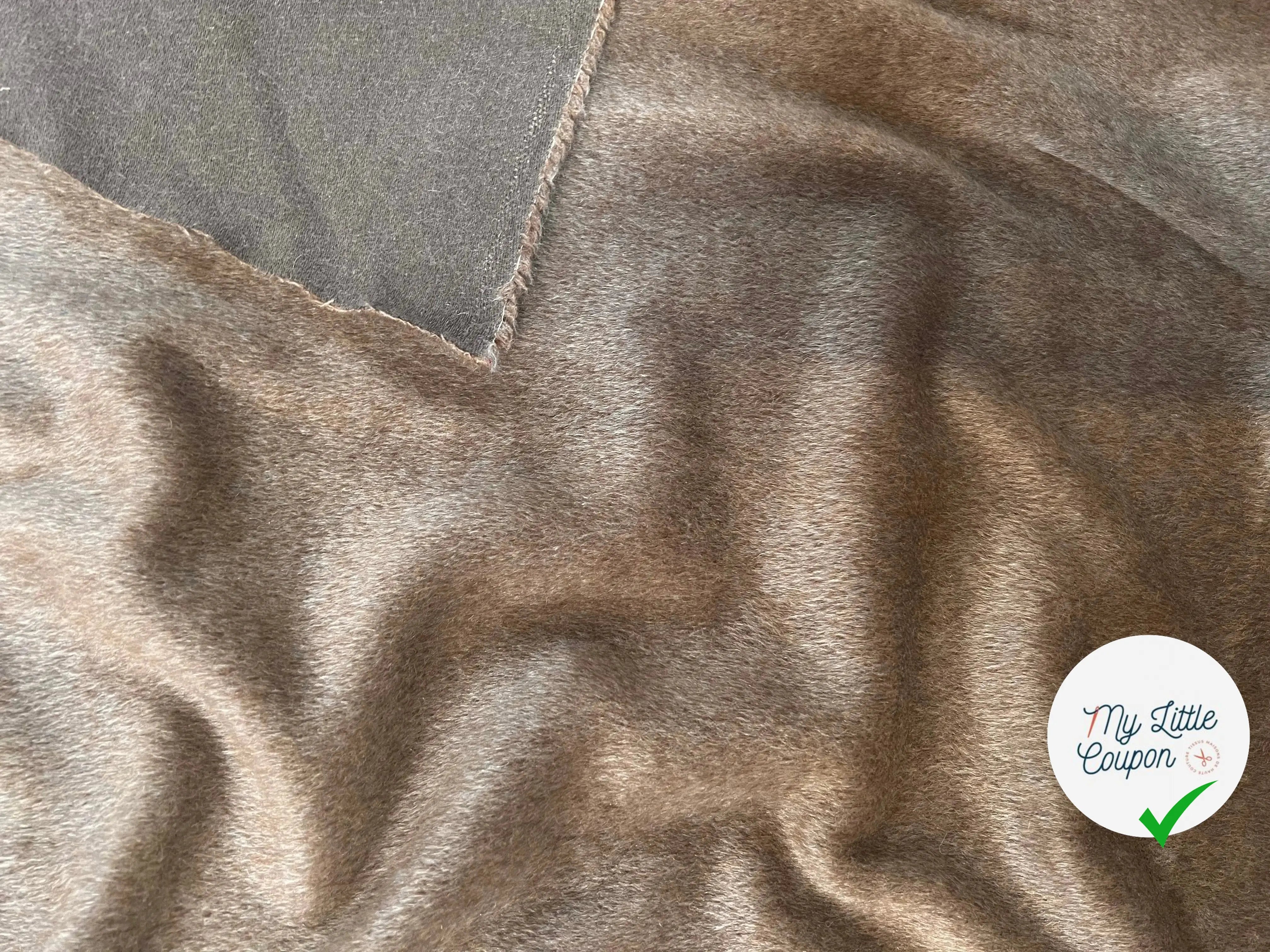LAINAGE MOHAIR COFFEE CREAM POILS COURTS - My Little Coupon