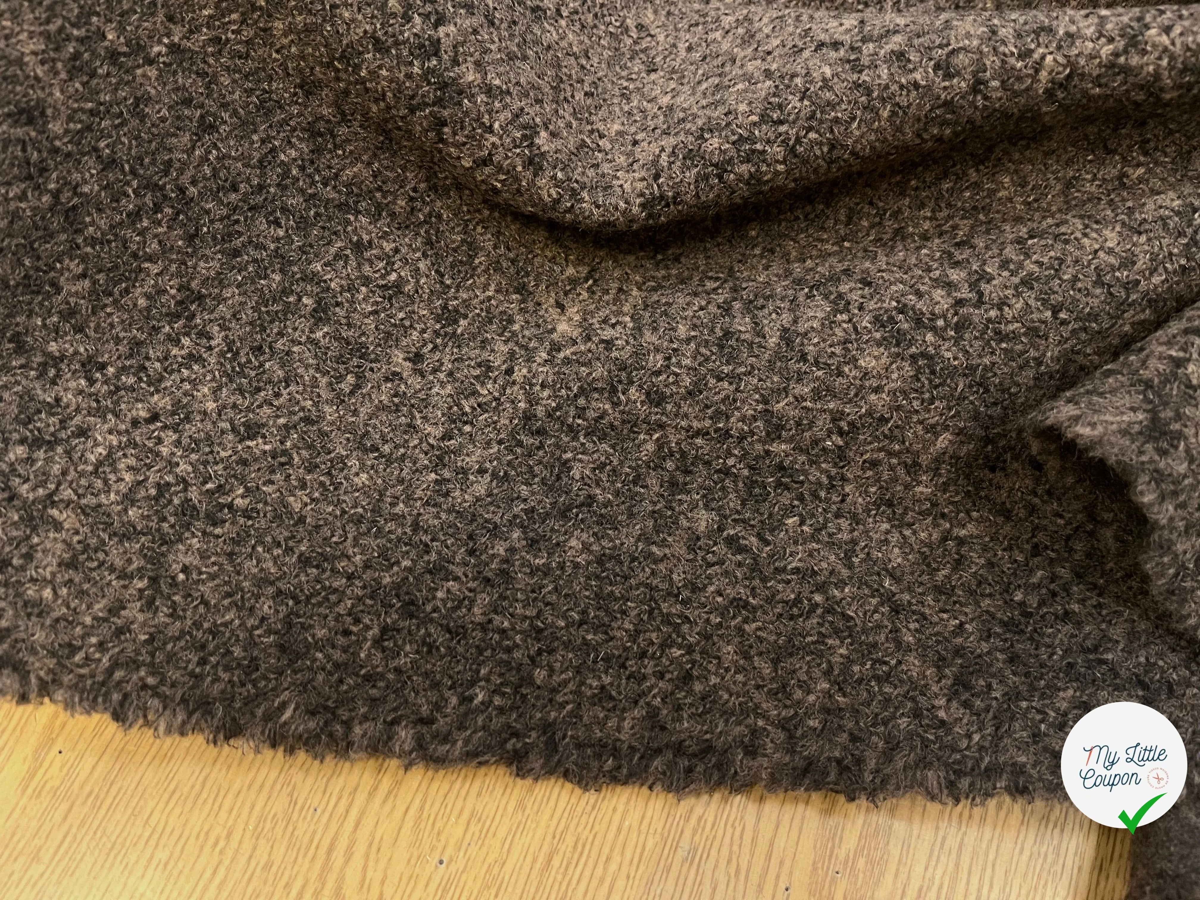 (Chute) LAINE BOUCLETTE MARRON CHINÉE STRETCH 160CM - My Little Coupon