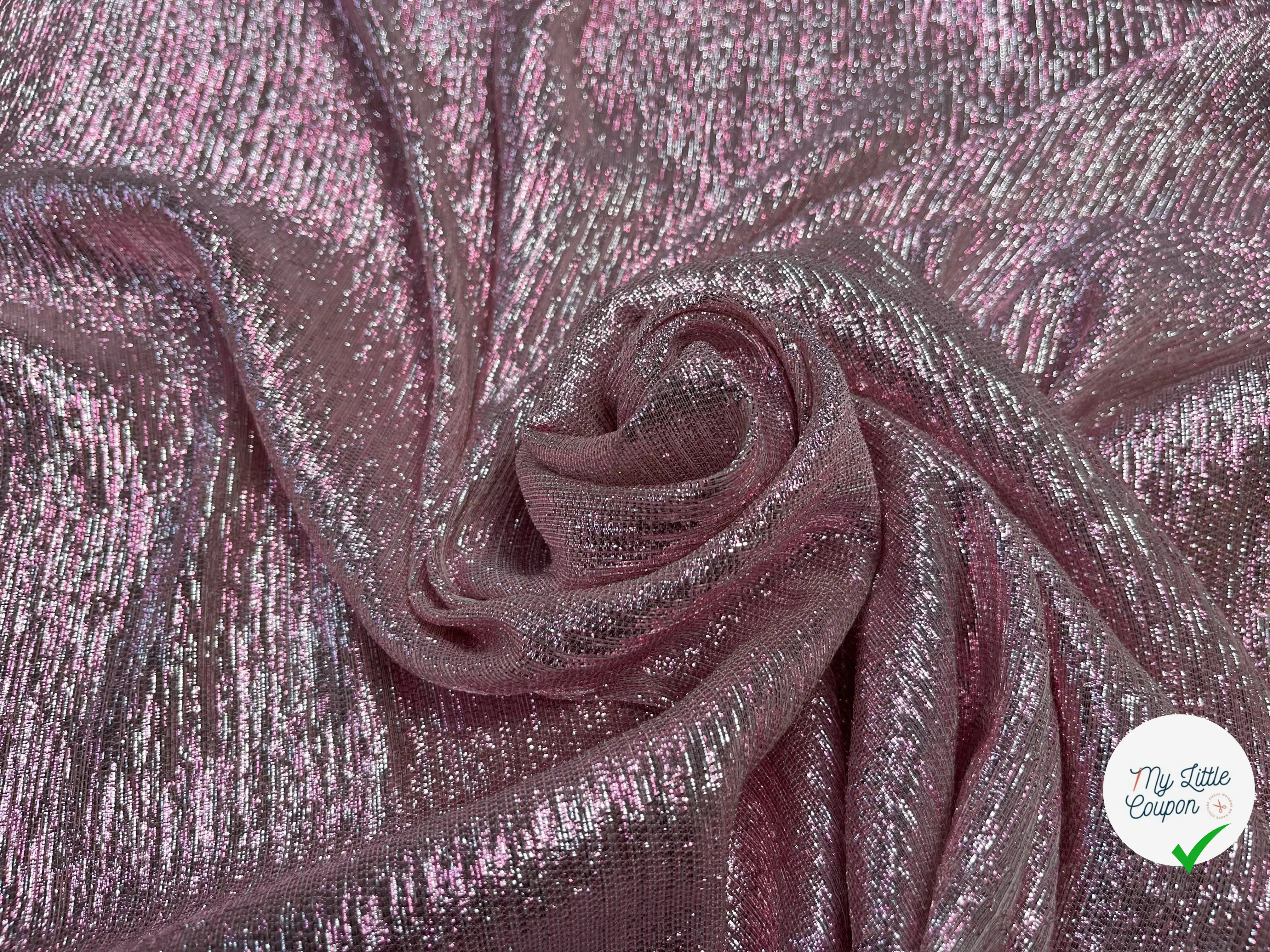 LAMÉ DE SOIE ROSE GRIS - My Little Coupon