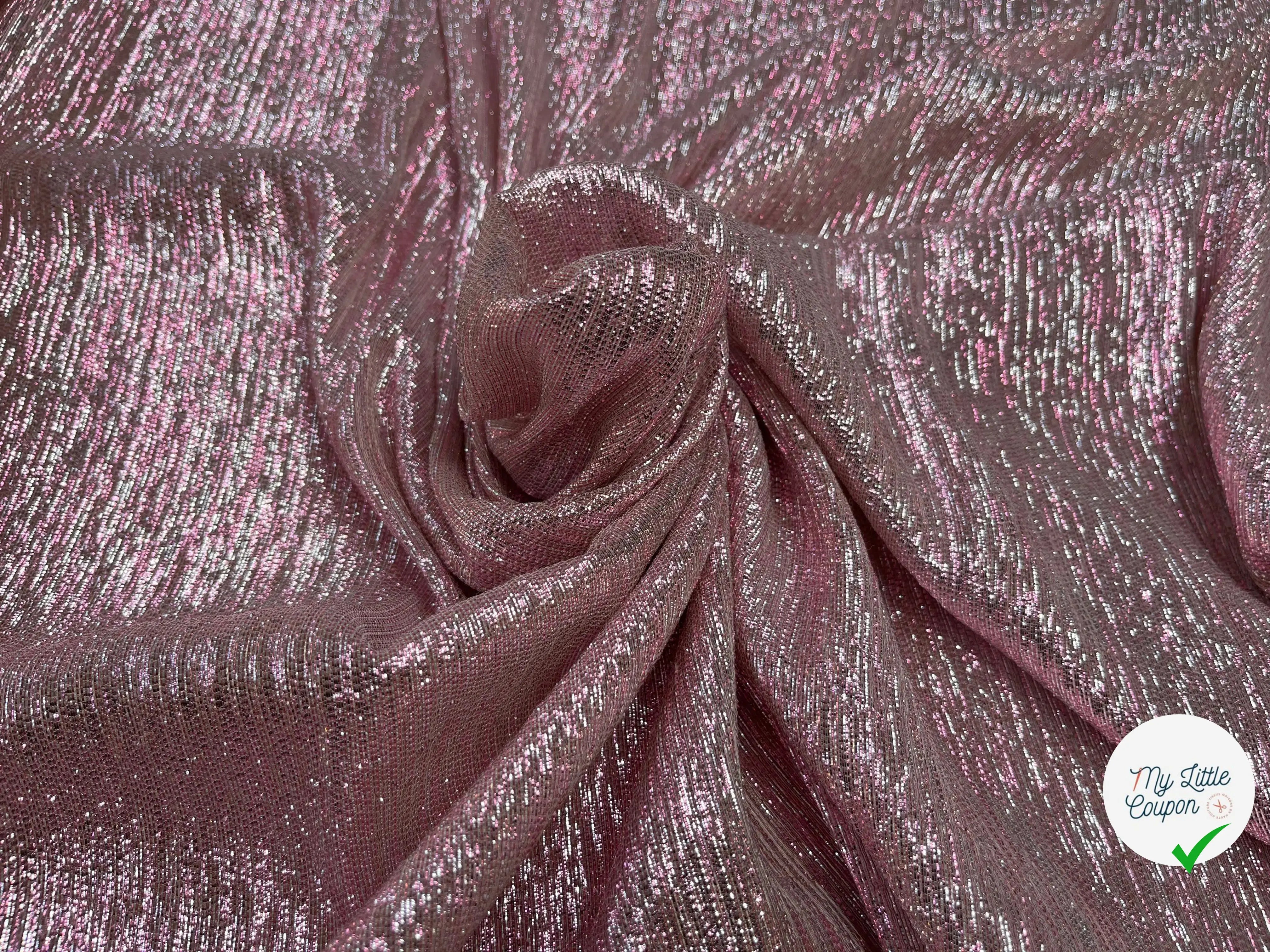 LAMÉ DE SOIE ROSE GRIS - My Little Coupon