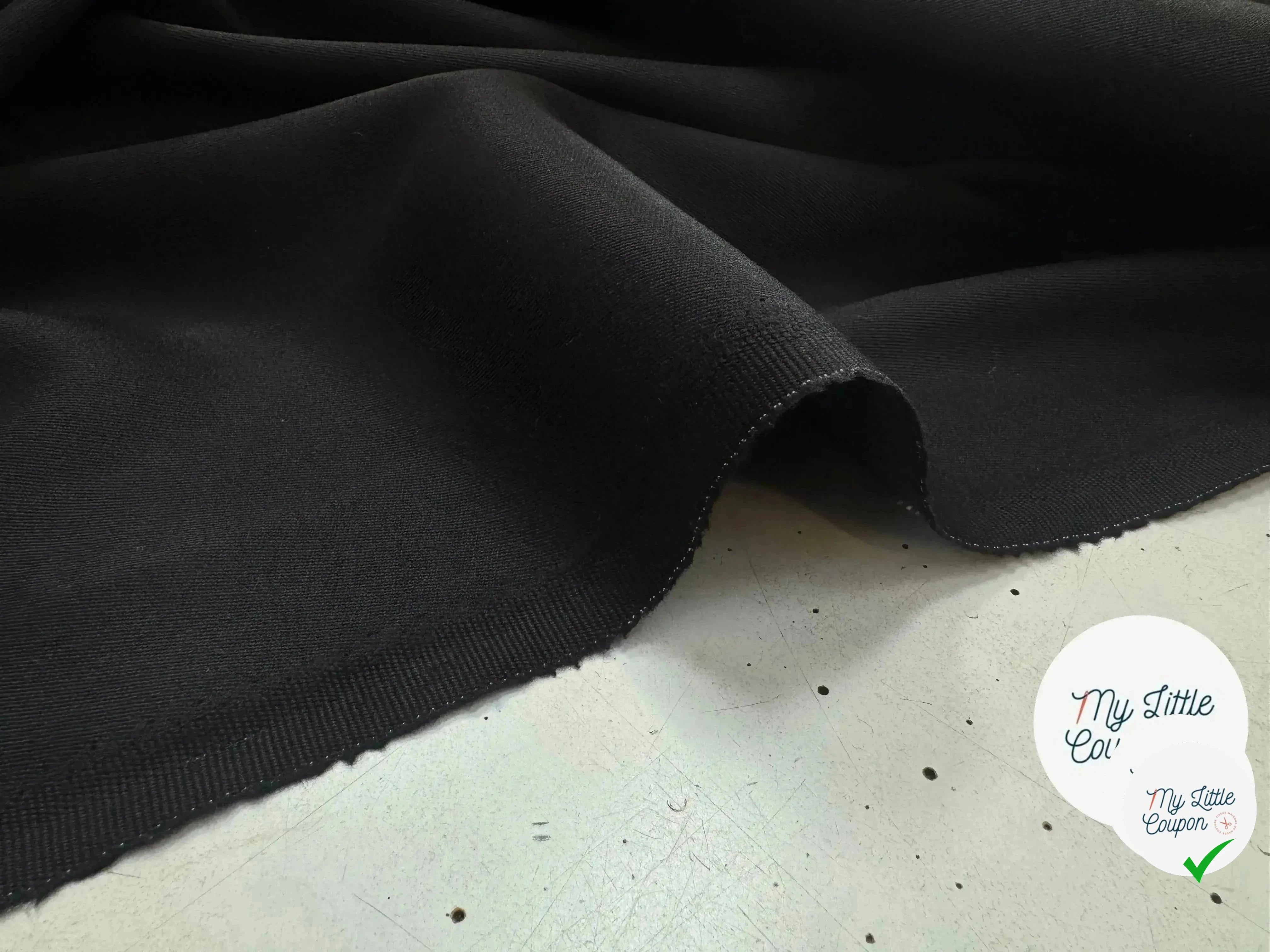 LIGHT WOOL GABARDINE, Black - My Little Coupon