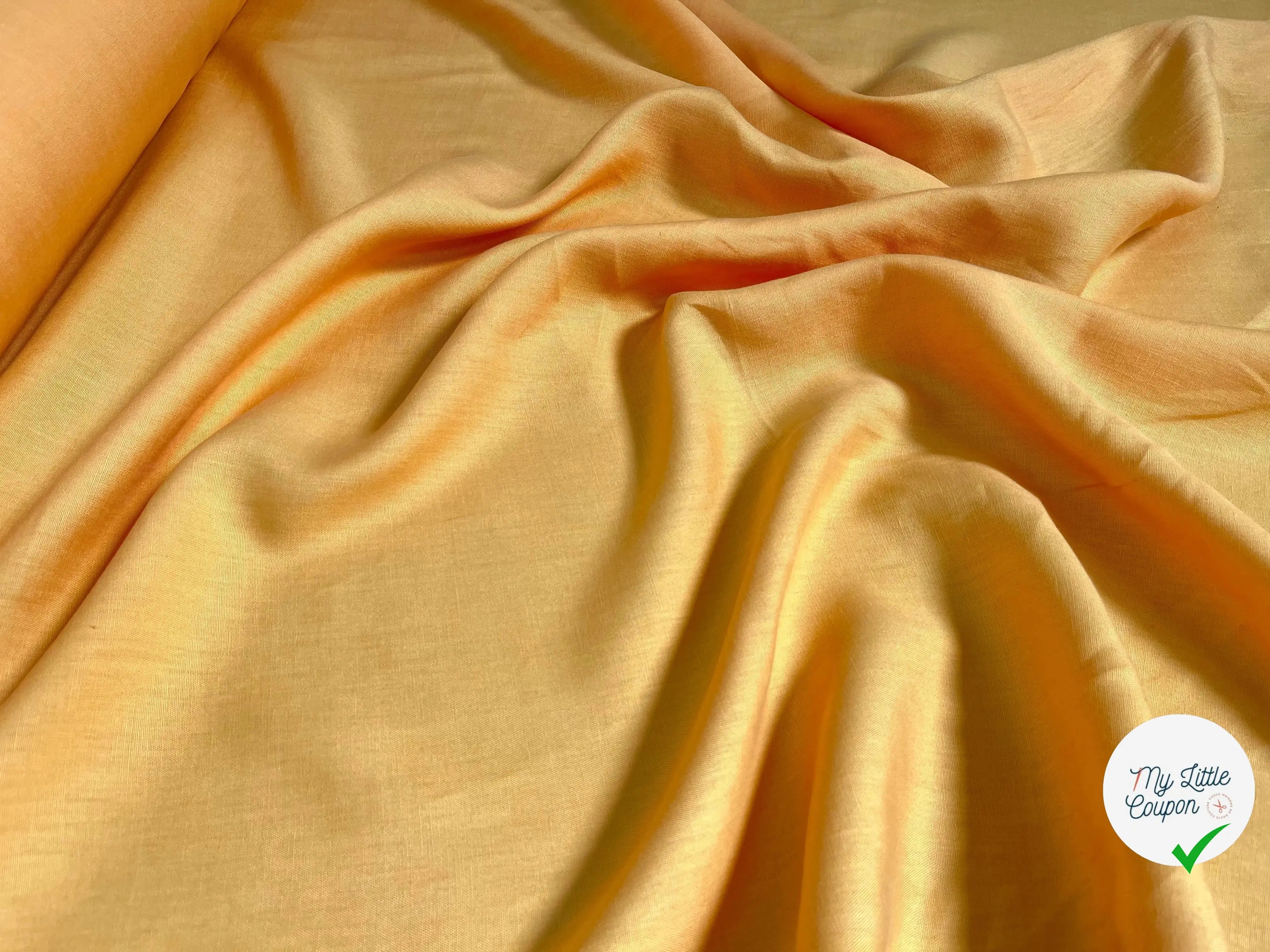 LIN VISCOSE UNIE JAUNE CHAUD - My Little Coupon