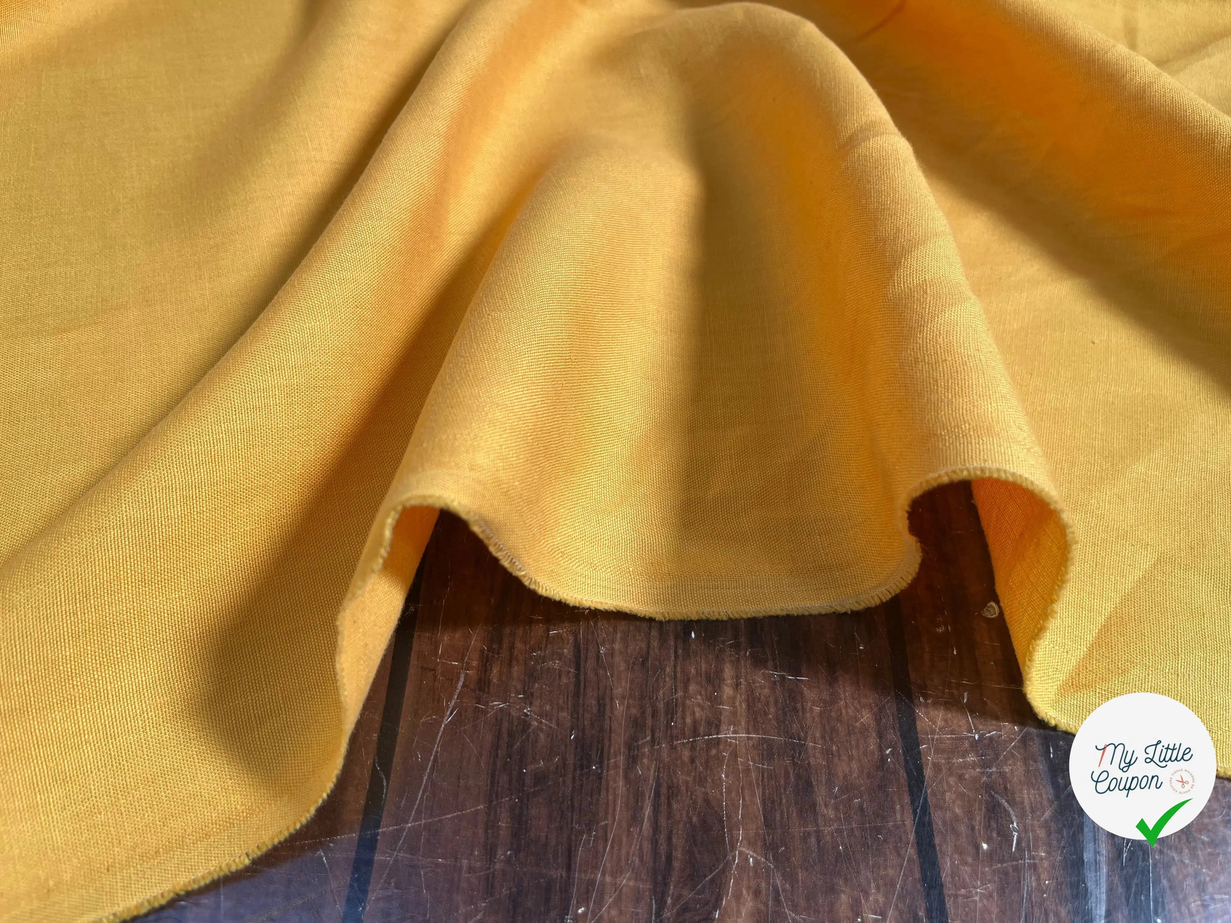 LIN VISCOSE UNIE JAUNE CHAUD - My Little Coupon