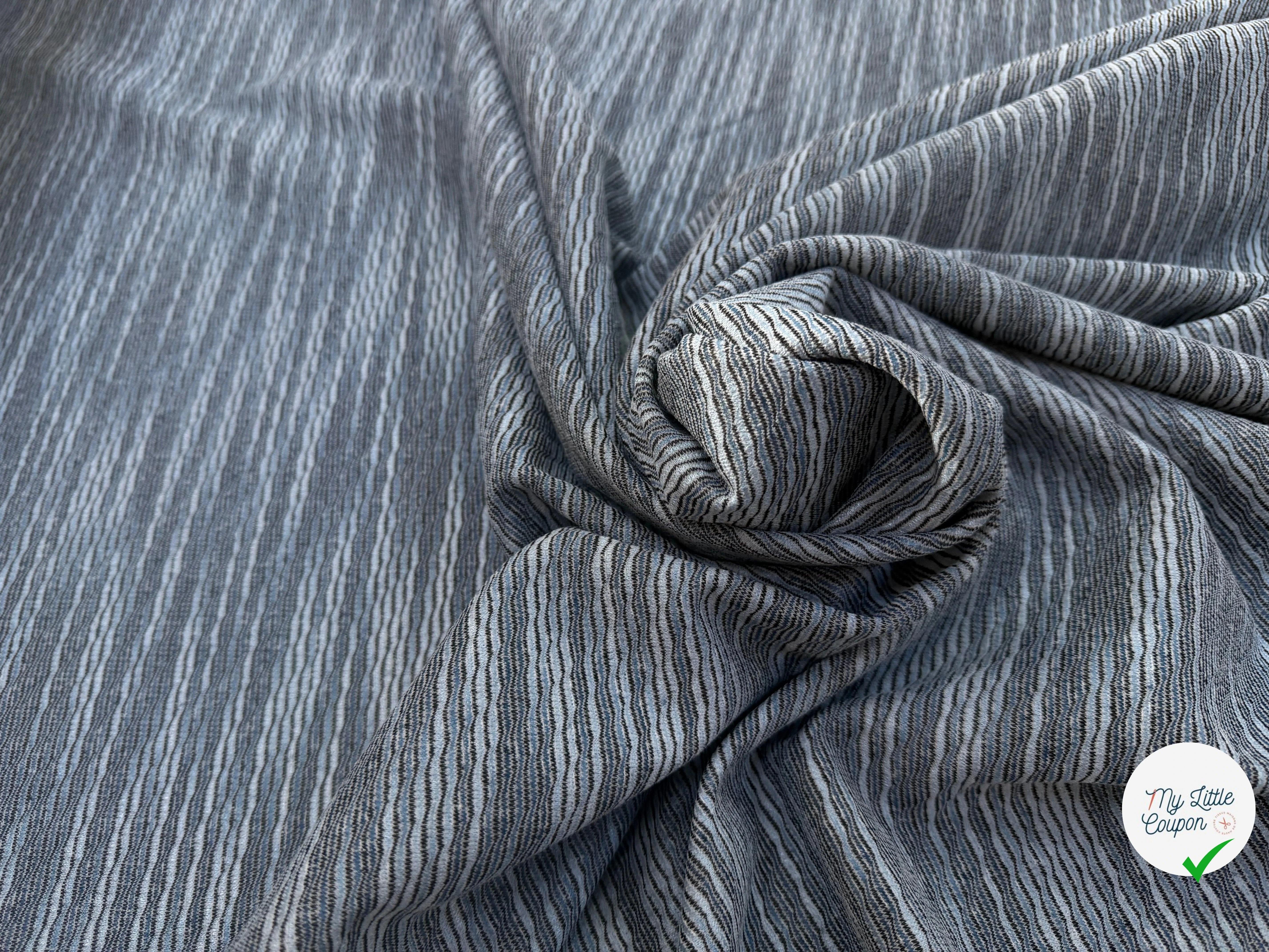 (Chute) MAILLE BELLE TENUE JACQUARD COTON BLUE - My Little Coupon