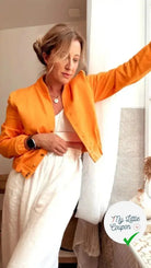 MAILLE COTON LOURDE ORANGE - My Little Coupon - tissu - coudre