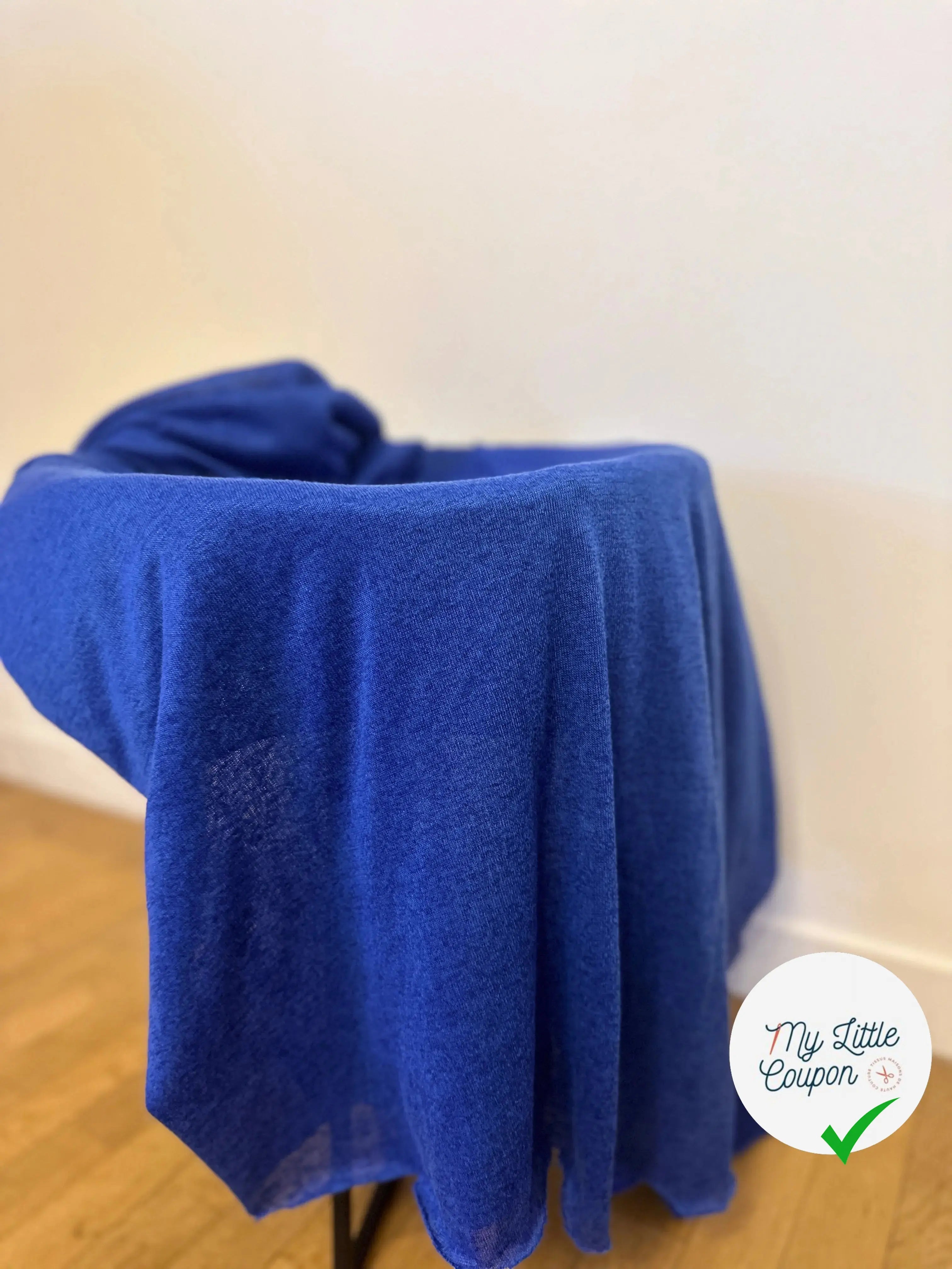 MAILLE EFFET LIN CHIC BLEU ÉLECTRIQUE - My Little Coupon