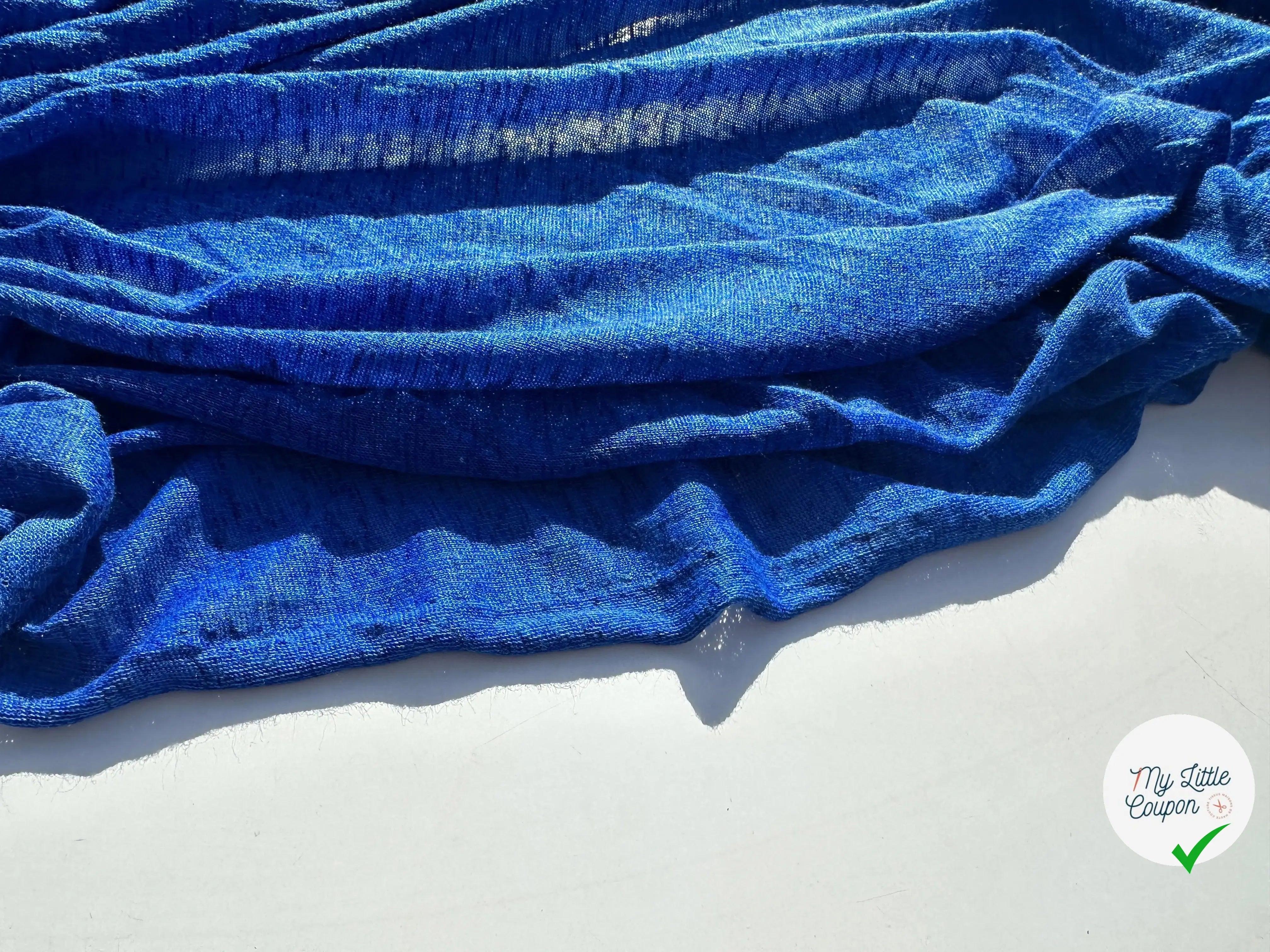MAILLE EFFET LIN CHIC BLEU ÉLECTRIQUE - My Little Coupon