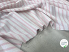MAILLE LOURDE MARINIÈRE BLANCHE RAYURES ROSE - My Little Coupon