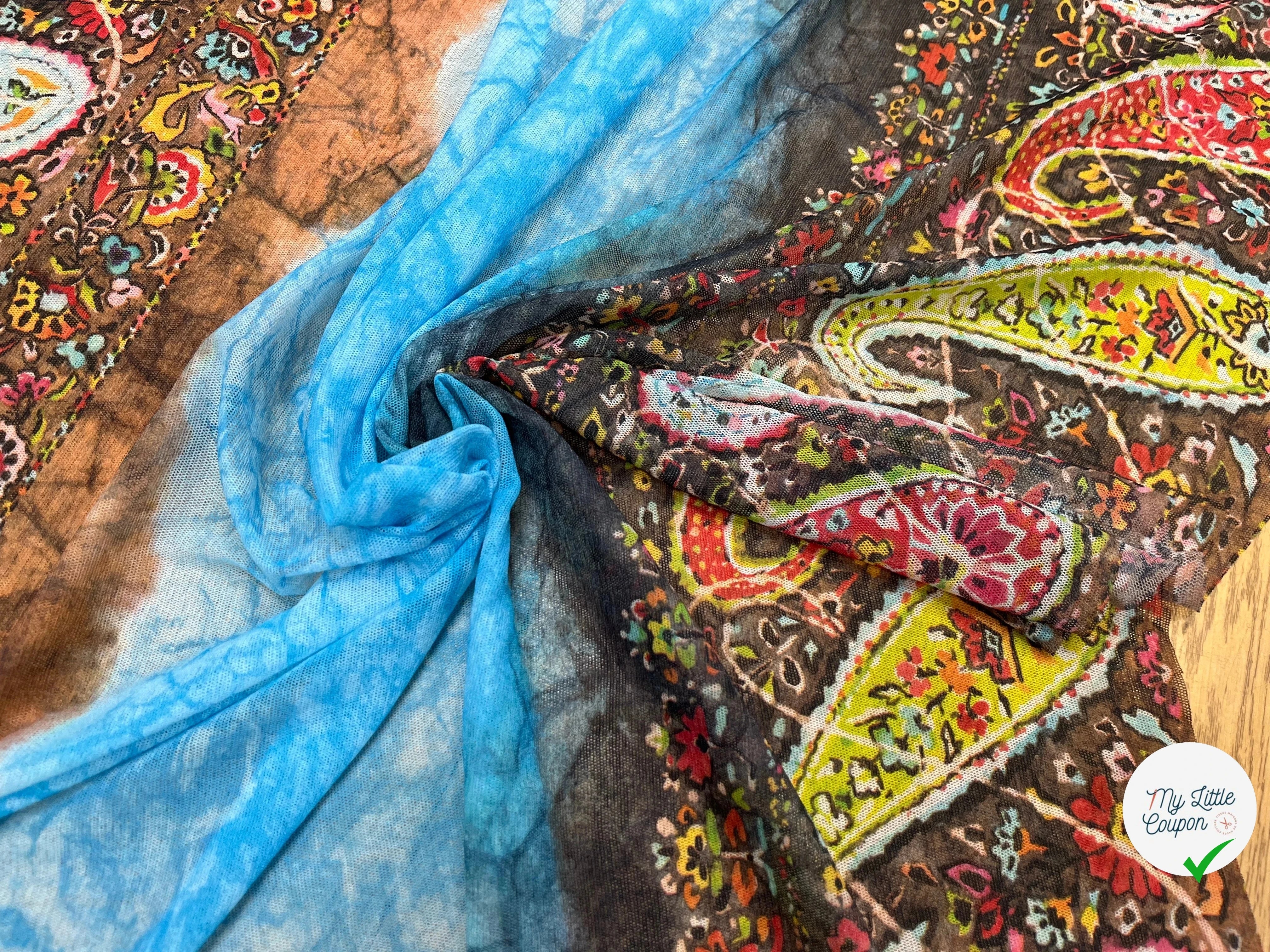MAILLE RESILLE  IMPRIMÉ PIMENT MULTICOLORES - My Little Coupon