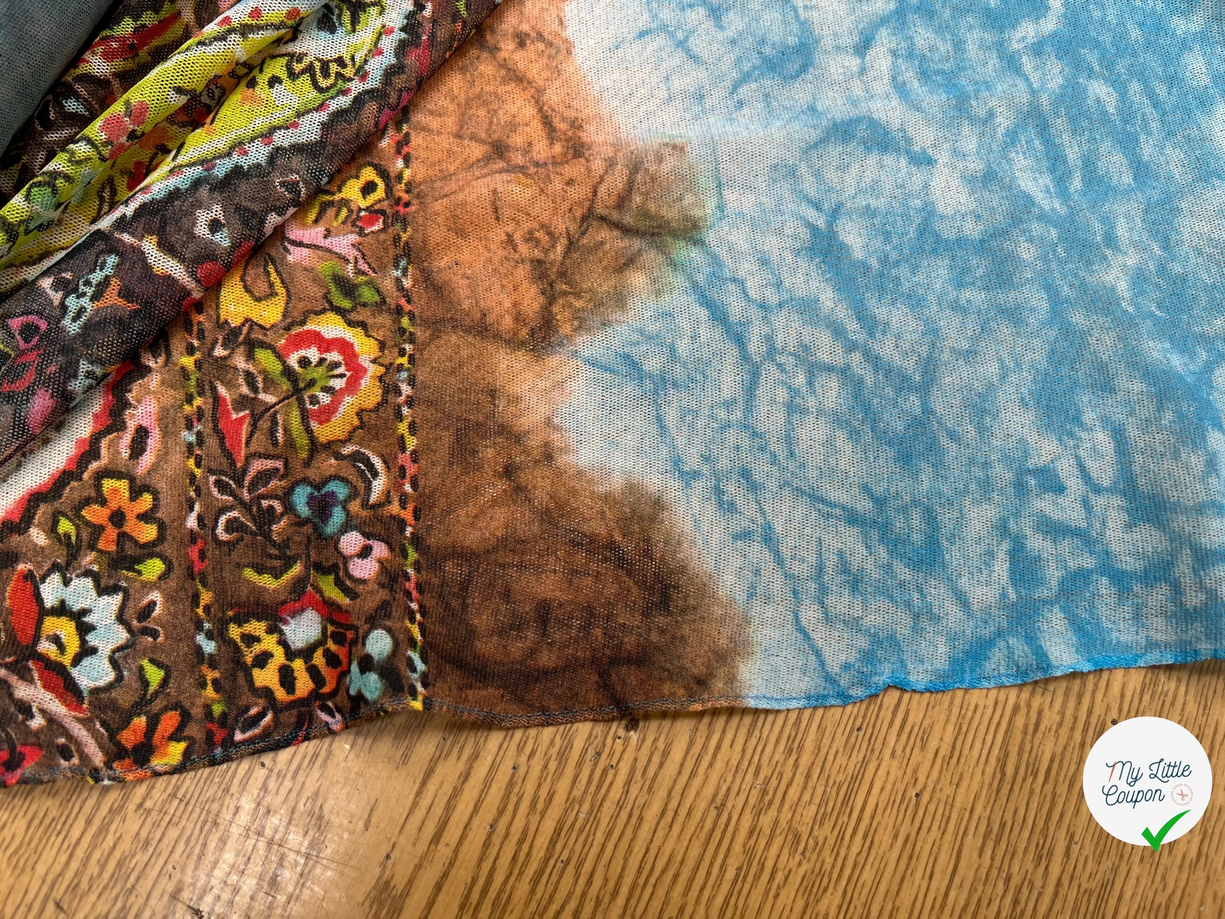 MAILLE RESILLE  IMPRIMÉ PIMENT MULTICOLORES - My Little Coupon