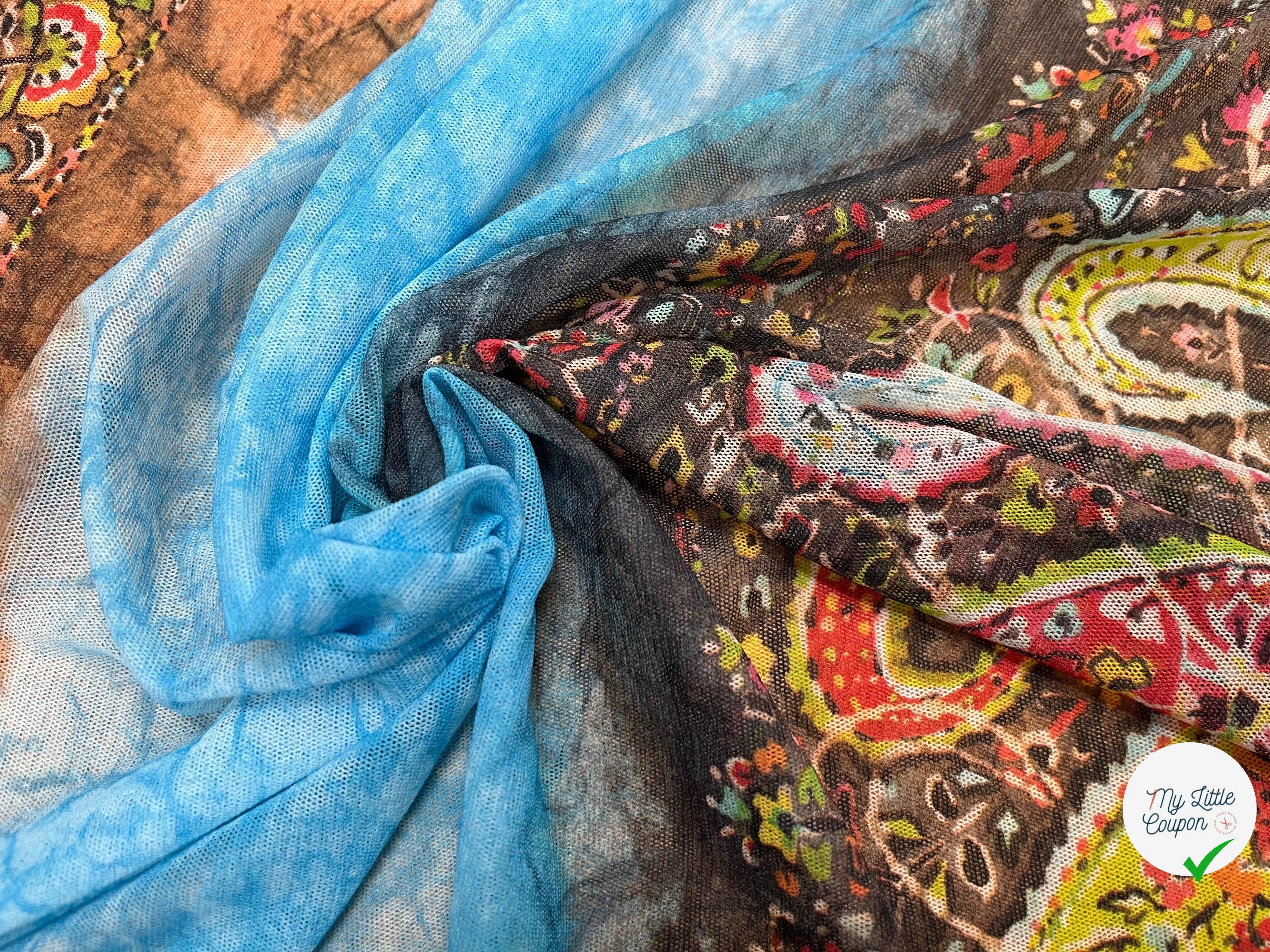 MAILLE RESILLE  IMPRIMÉ PIMENT MULTICOLORES - My Little Coupon