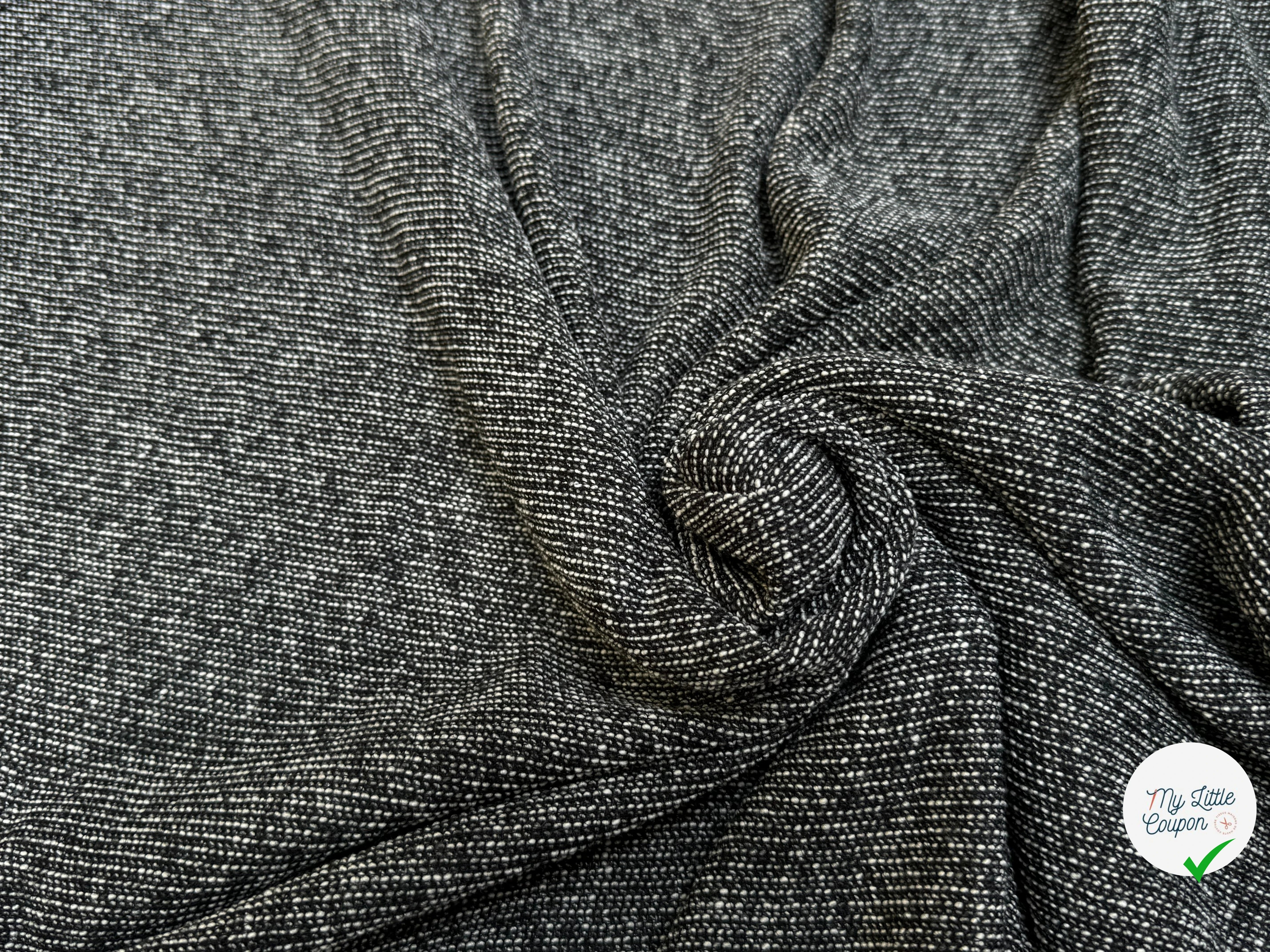 (Chute) MAILLE TRICOTÉE POLYLAINE TRÈS BELLE GRIS CHINÉ - My Little Coupon